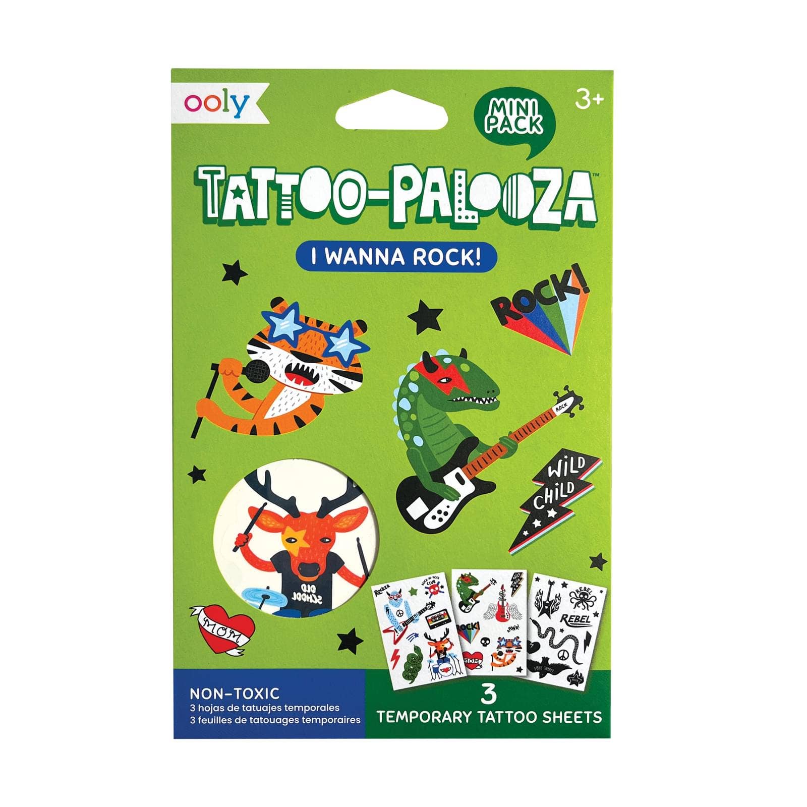 Tattoo Palooza: Mini Temporary Tattoos - I Wanna Rock (3 She