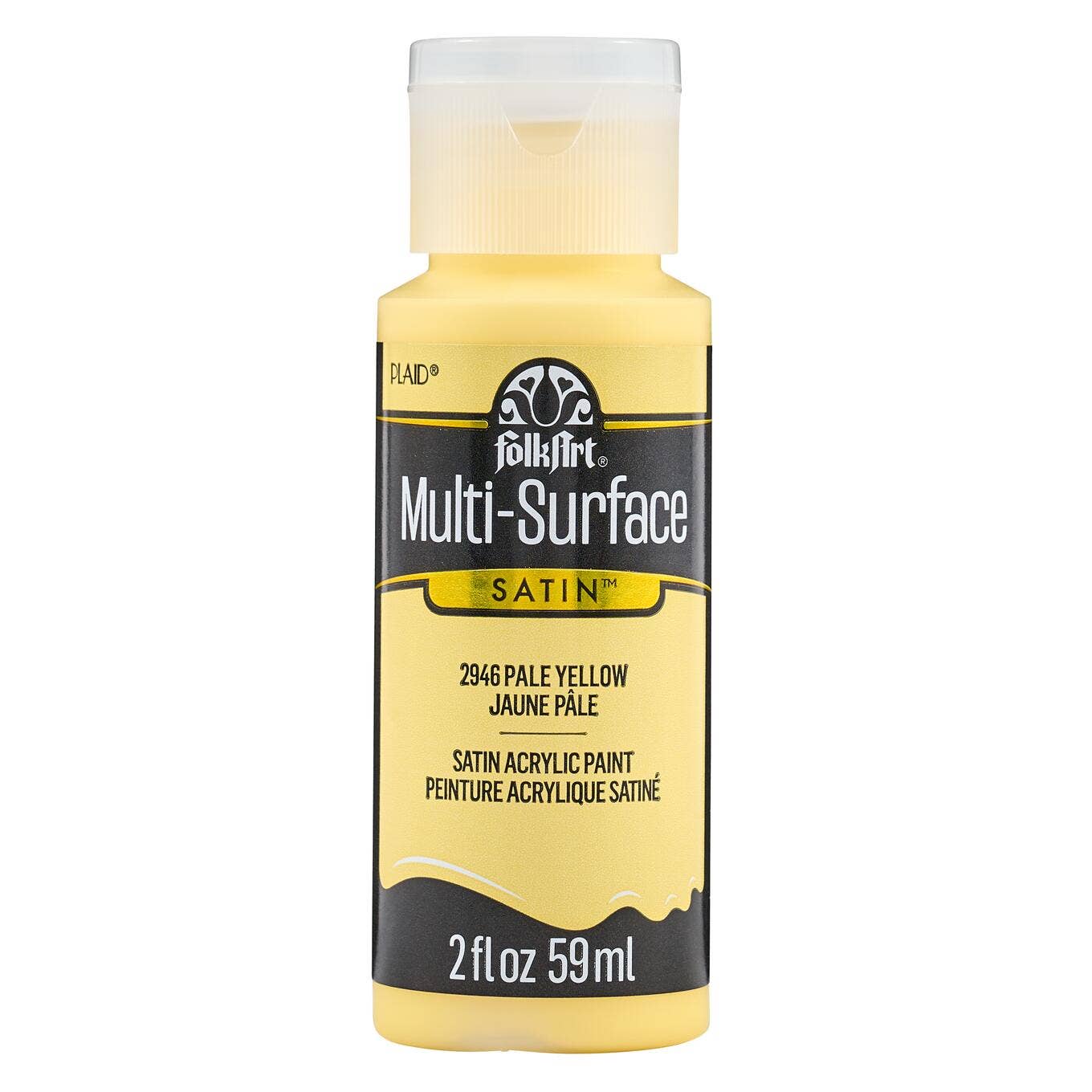 FolkArt ® Multi-Surface Satin Acrylic Paint - 2 oz: Pale Yellow