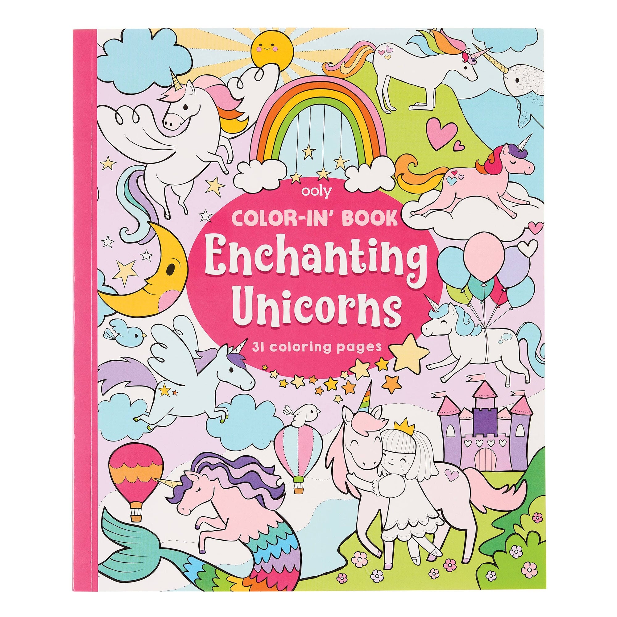 Color-in' Book - Enchanting Unicorns - 31 Pages