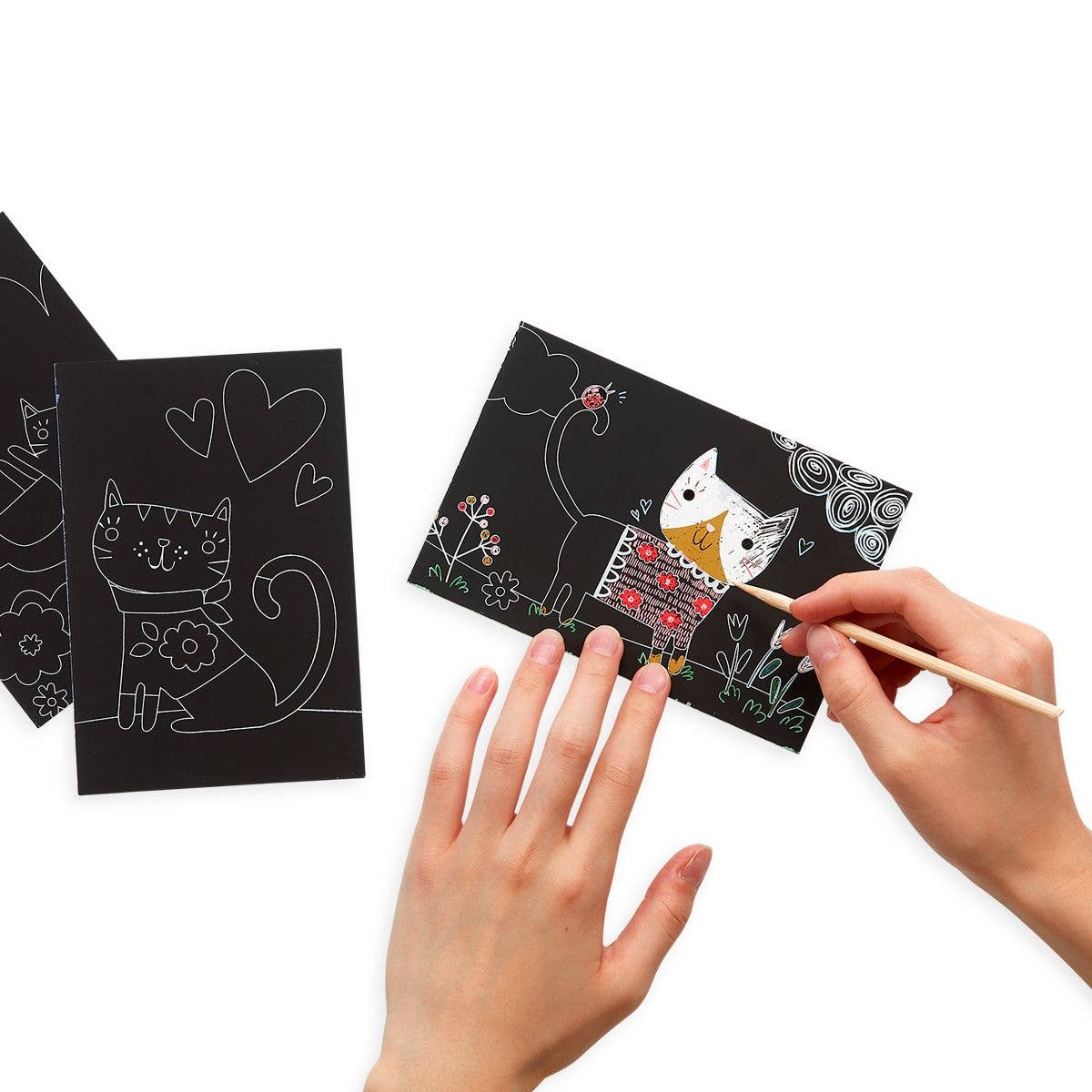 Scratch &amp; Scribble: Mini Kit - Cutie Cats (7 PC Set)