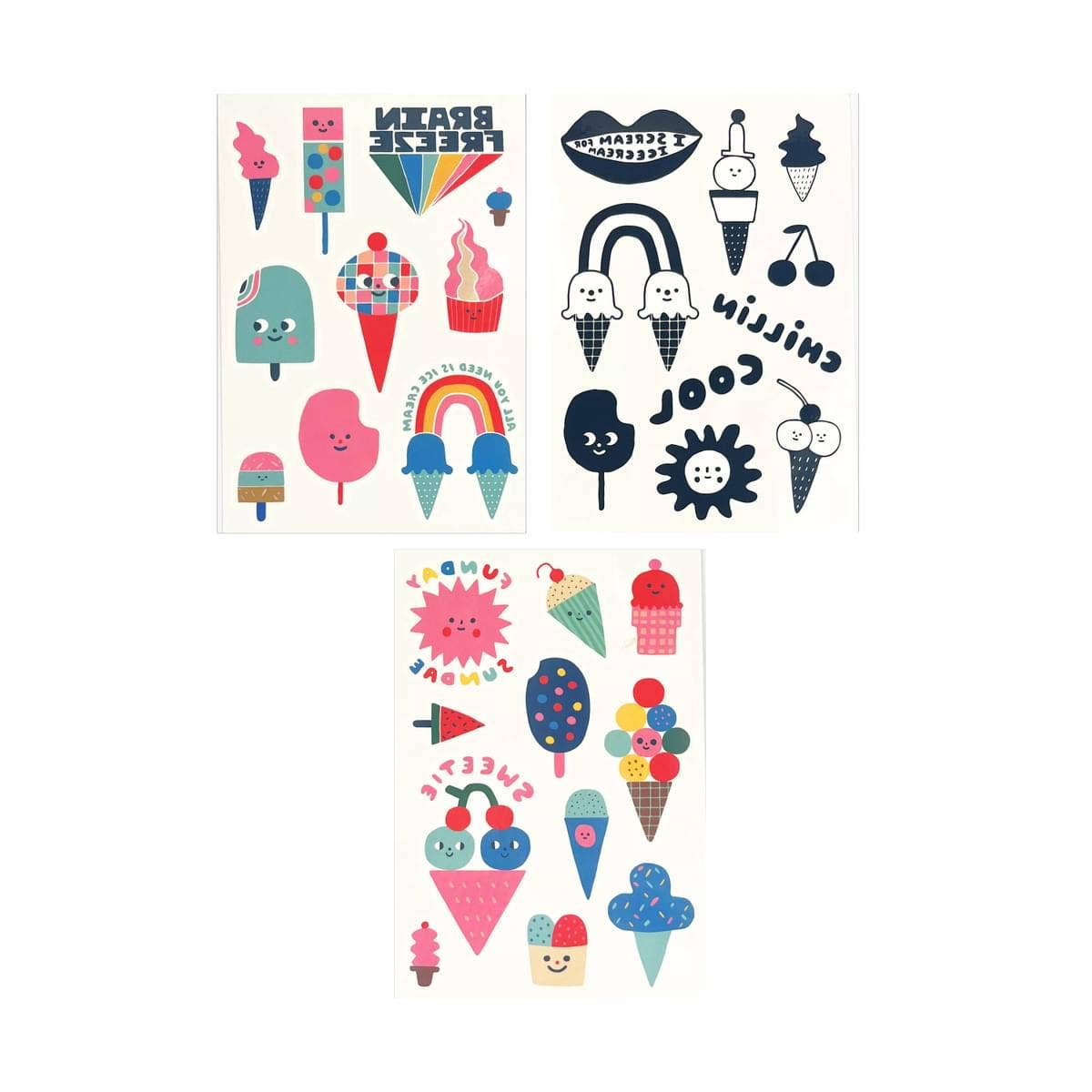 Tattoo Palooza x Suzy: Mini Temporary Tattoos - Ice Cream Pa