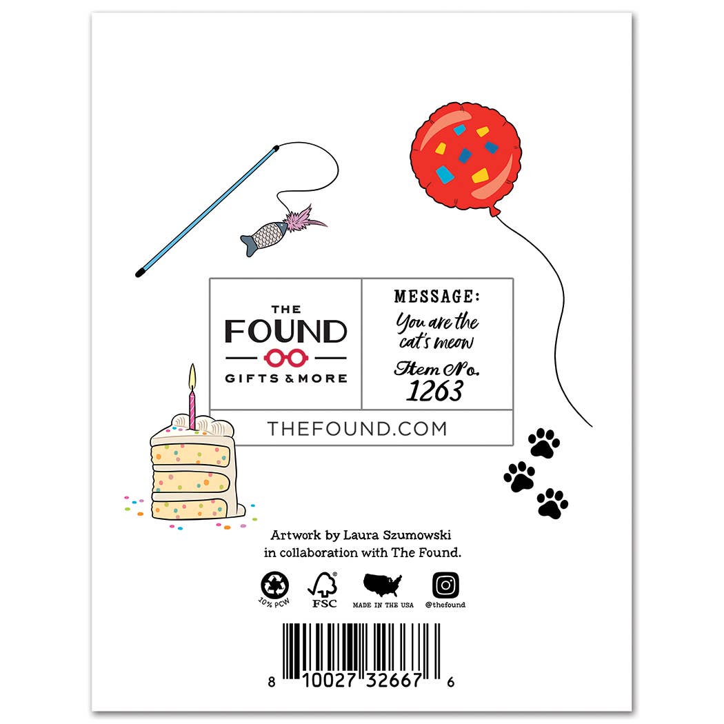 Cat's Meow Pop Star Birthday Card