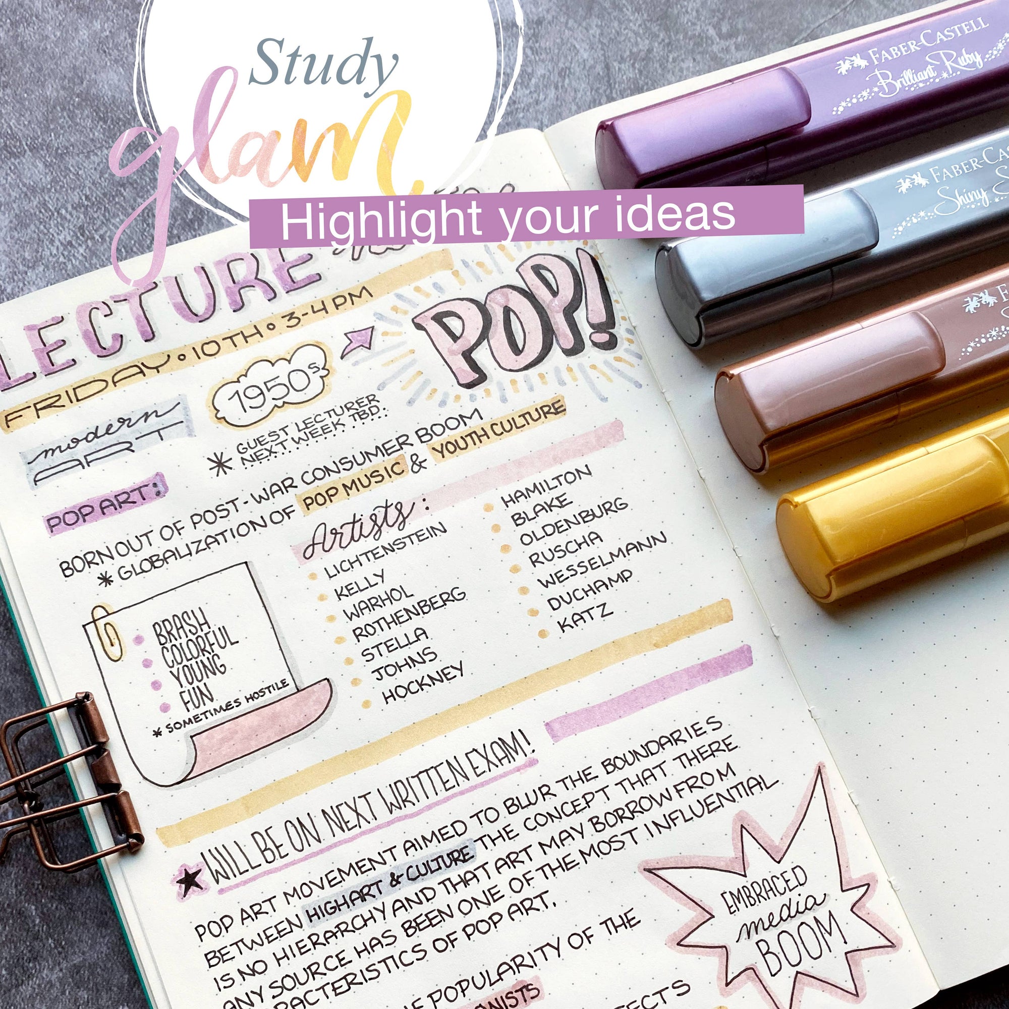 Highlighter Textliner 4 Metallic Colors