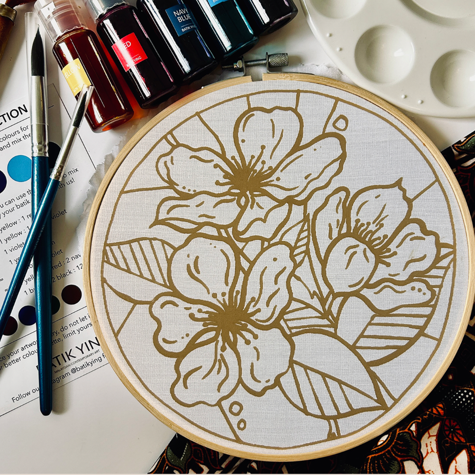 Sakura in Bloom | Batik Craft Kit | Hand-Waxed DIY Art Kit UK: Batik Kit