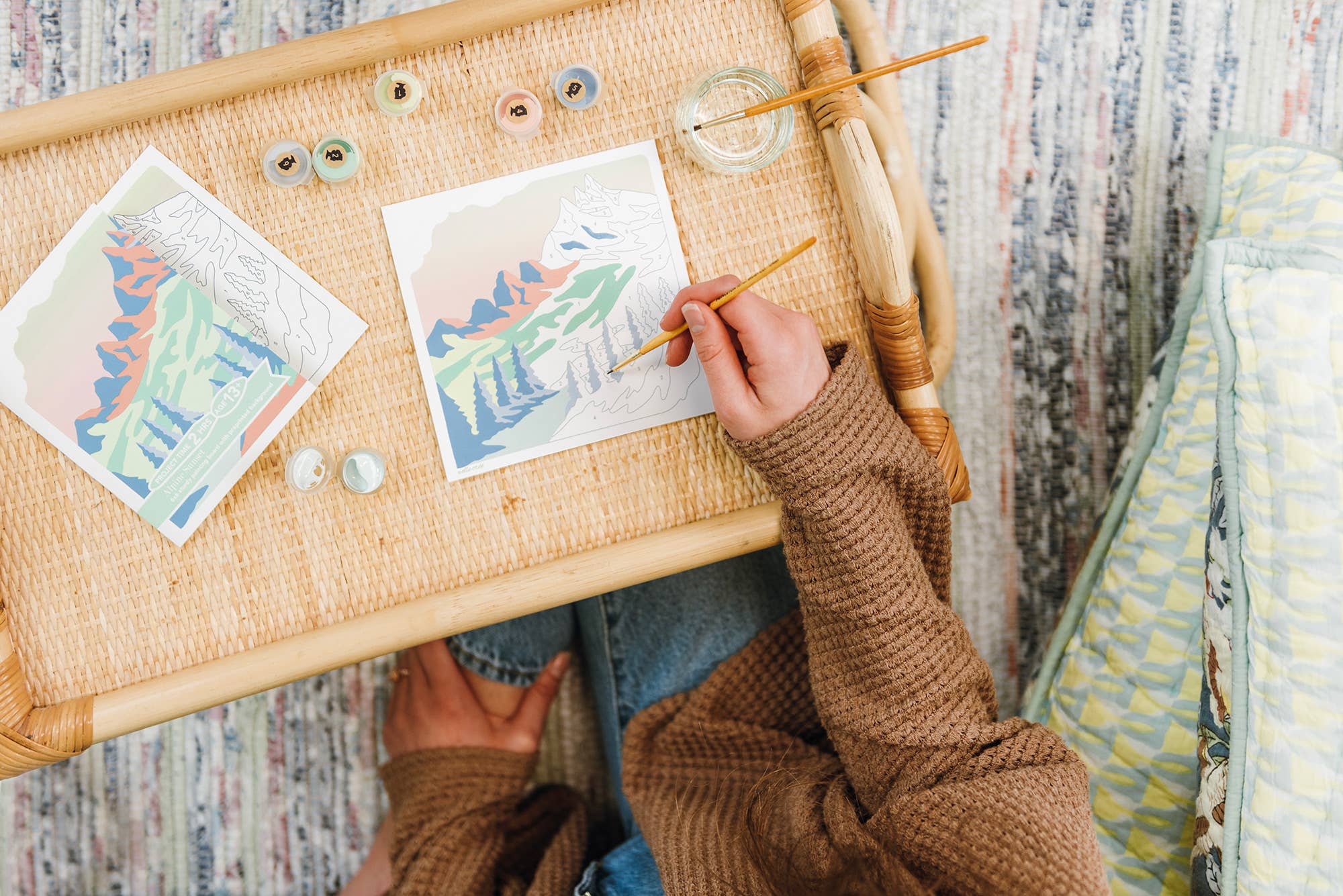 Alpine Sunset MINI Paint-by-Number Kit