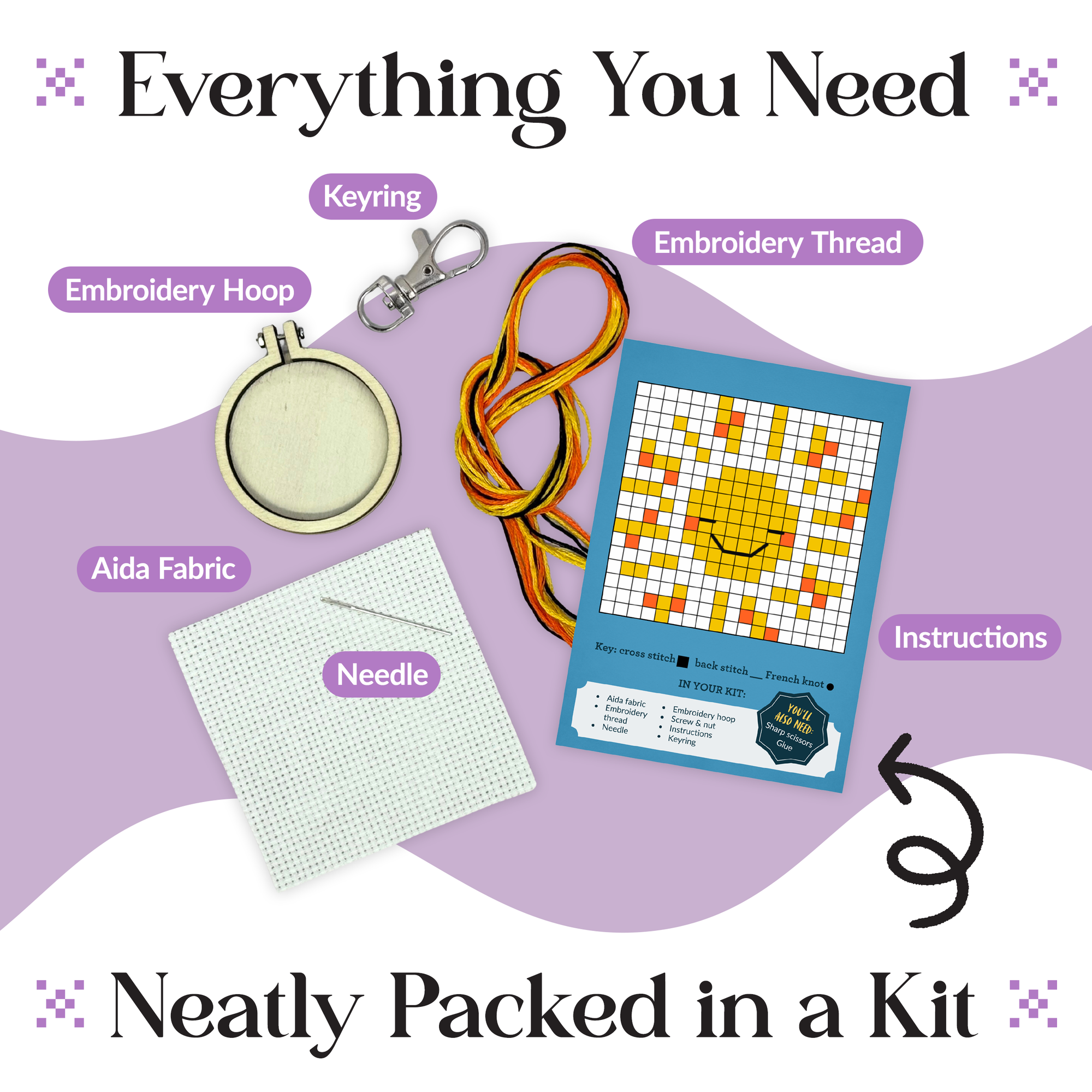 'You are my Sunshine' Mini Matchbox Cross Stitch Kit