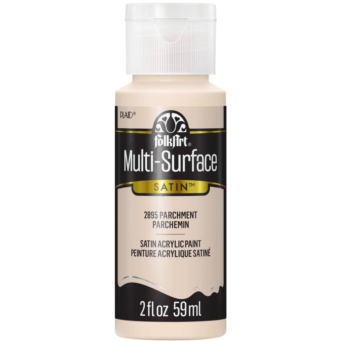 FolkArt ® Multi-Surface Satin Acrylic Paint - 2 oz: Classic French Gray