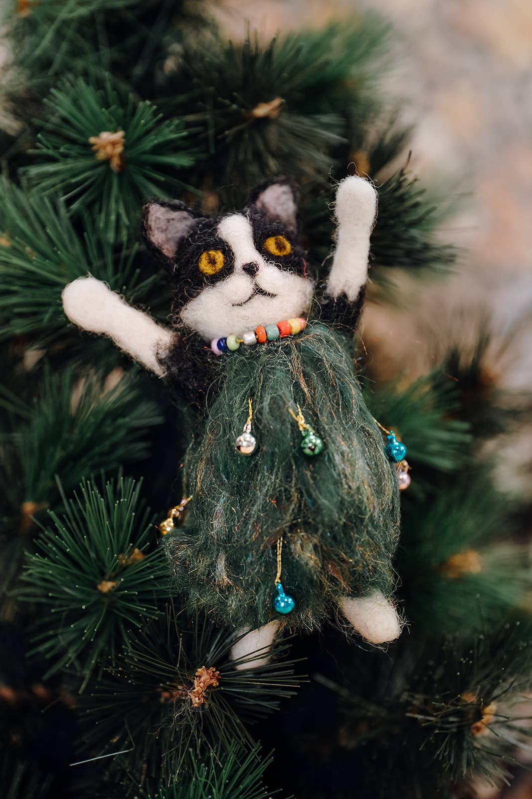 Festive Cat Needle Felting Kit