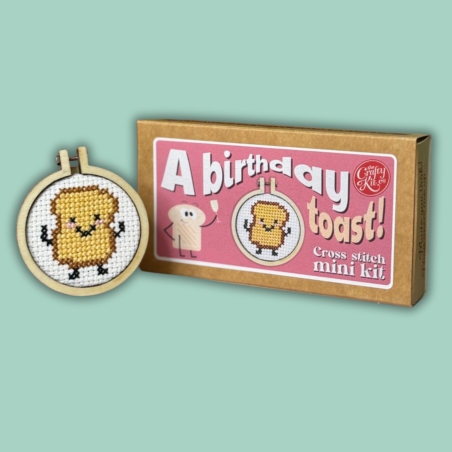 'A Birthday Toast' Mini Matchbox Cross Stitch Kit