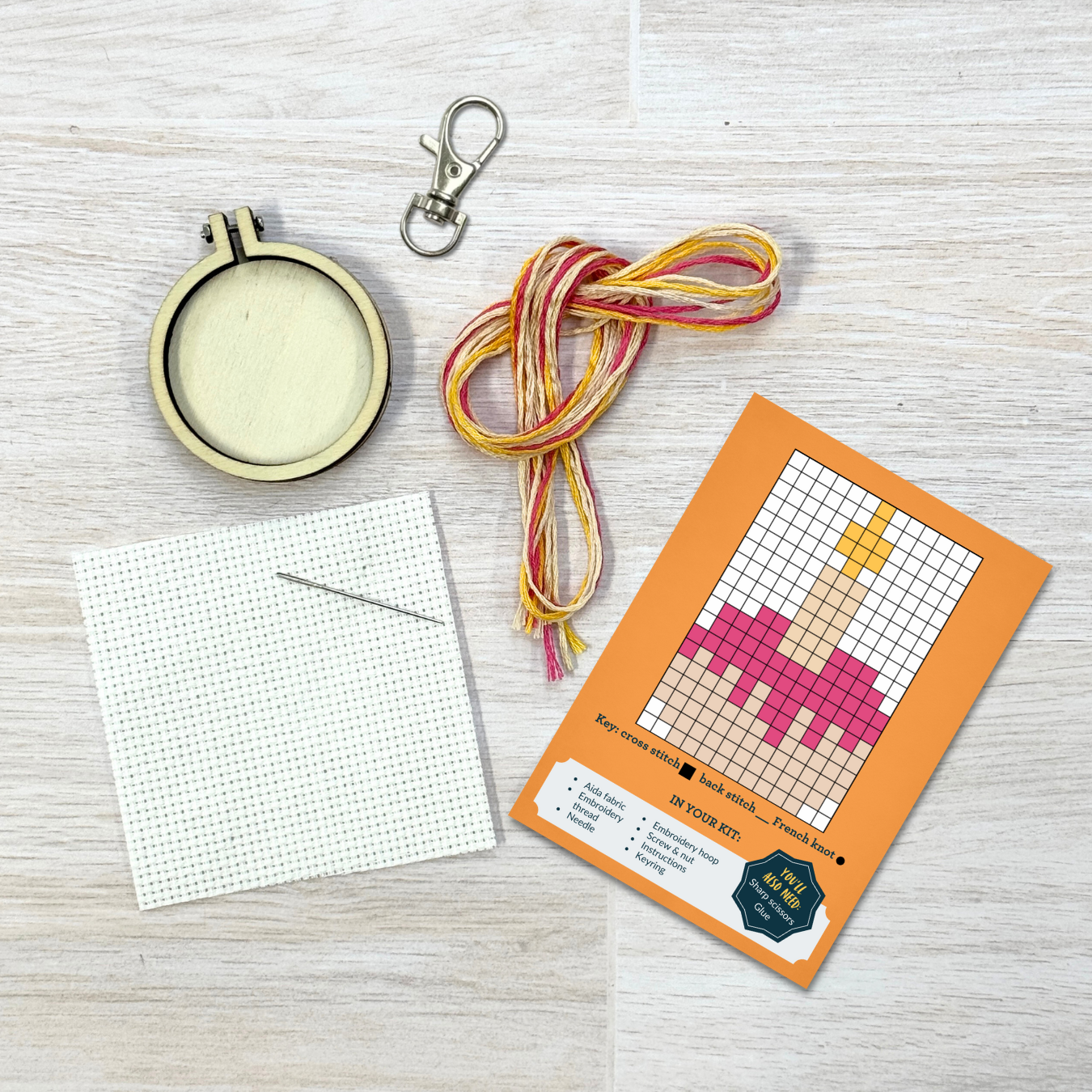 'Happy Birthday!' Cake Mini Matchbox Cross Stitch Kit