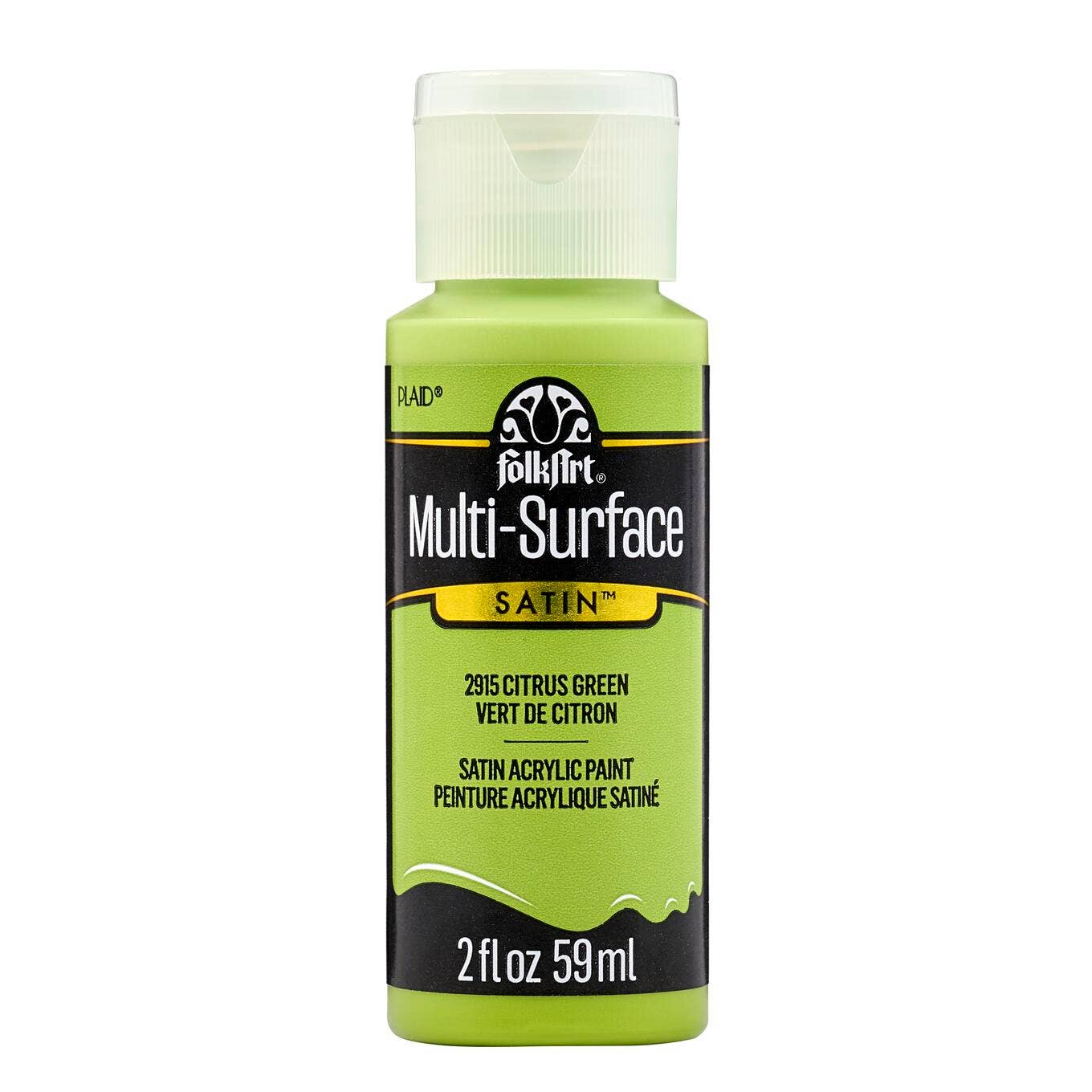 FolkArt ® Multi-Surface Satin Acrylic Paint - 2 oz: Citrus Green