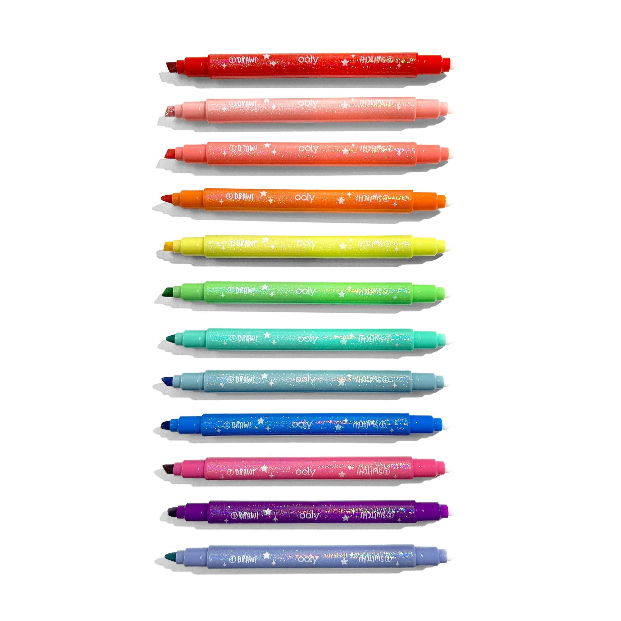 Switch-eroo! Sparkle Color Changing Markers - Set of 12