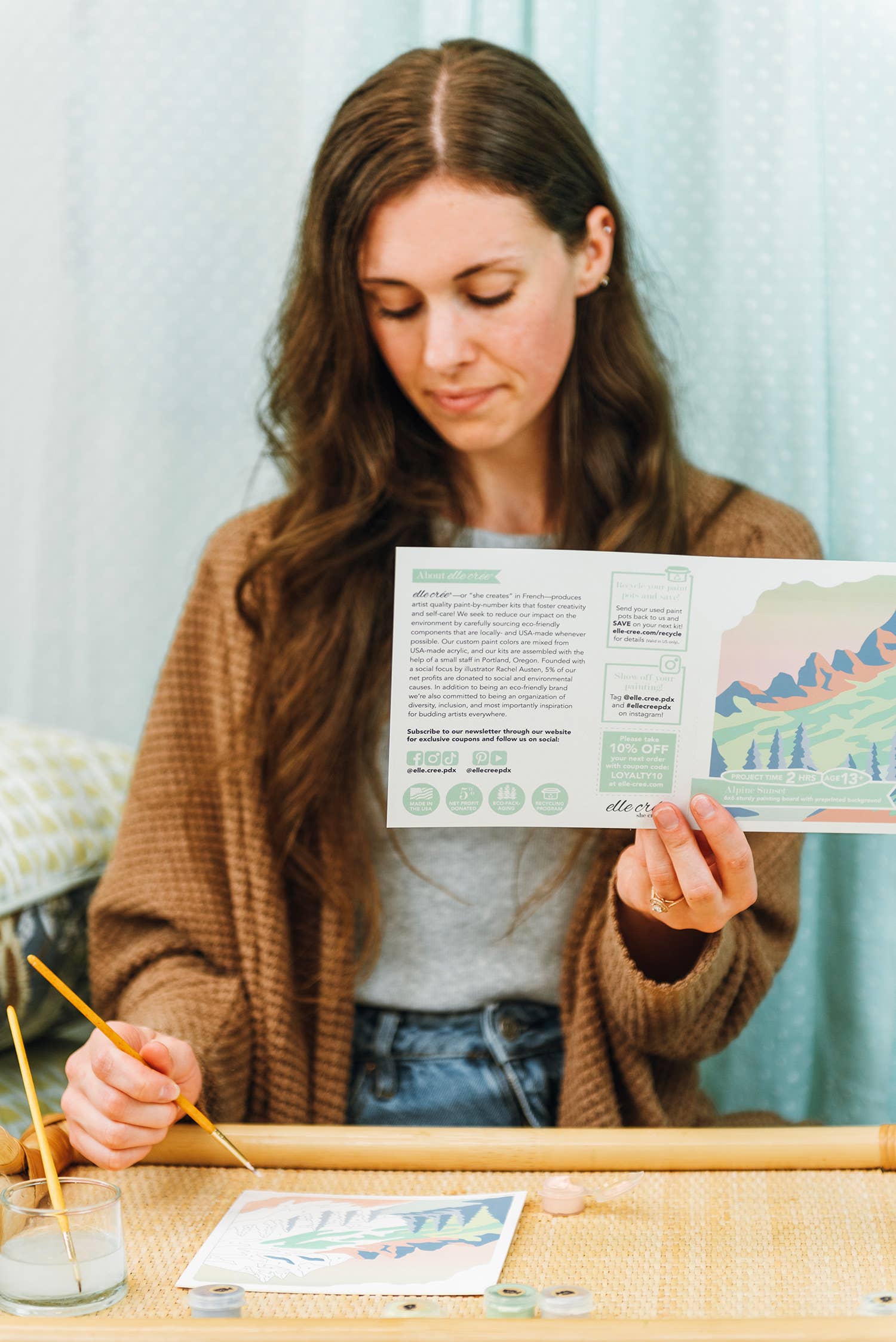 Alpine Sunset MINI Paint-by-Number Kit