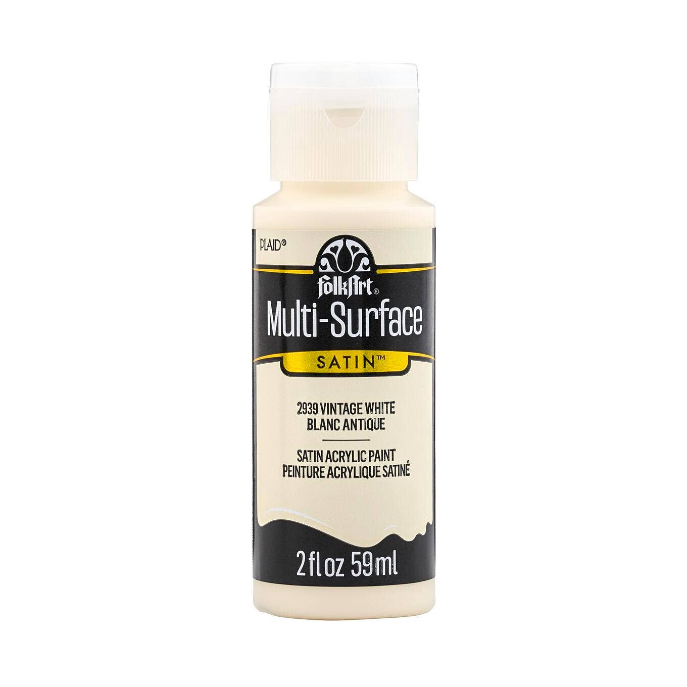 FolkArt ® Multi-Surface Satin Acrylic Paint - 2 oz: Vintage White