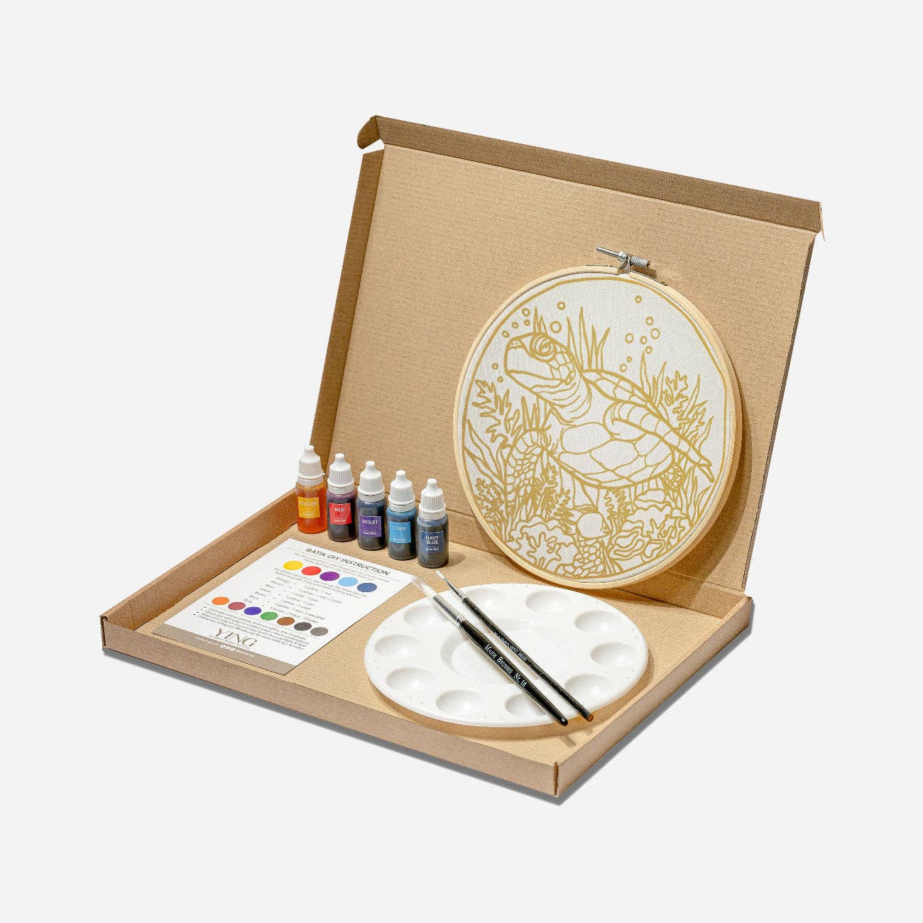 Oh My Turtle! | Batik Craft Kit | Hand-Waxed DIY Art Kit UK: Batik Diy Kit