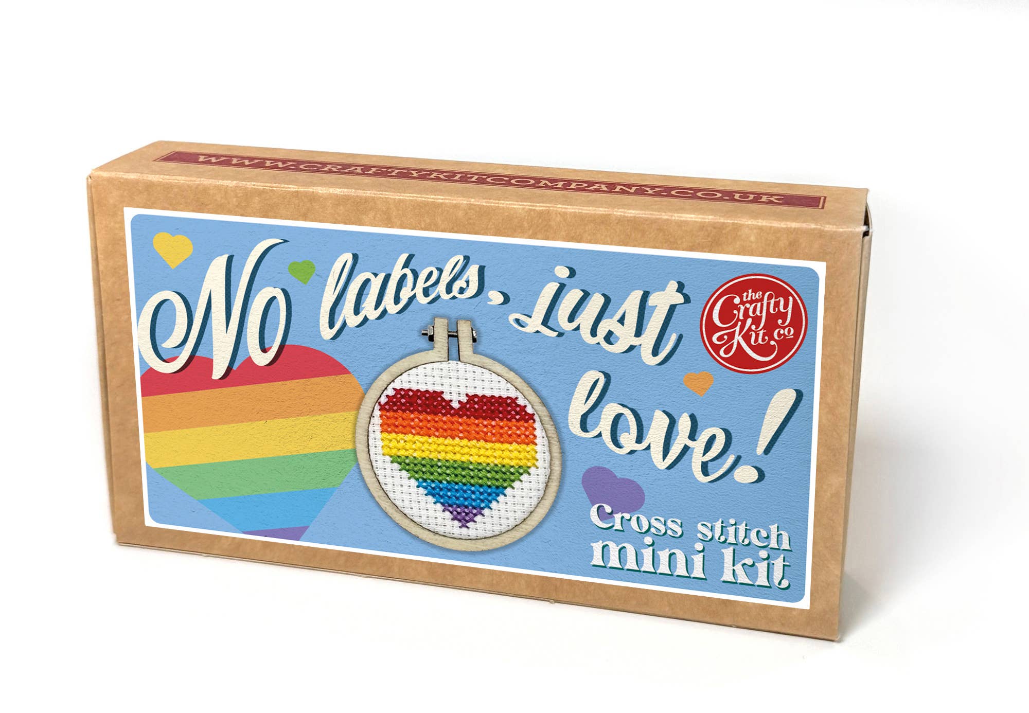 &#39;No Labels, Just Love&#39; Mini Matchbox Cross Stitch Kit