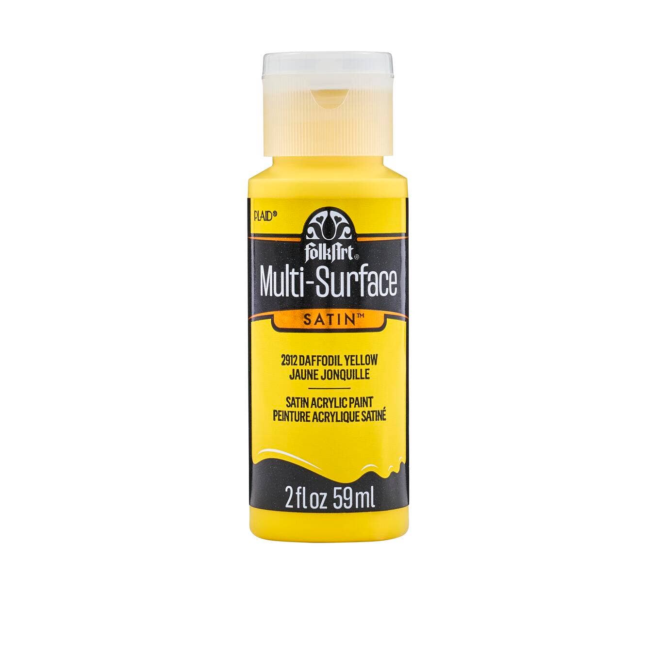 FolkArt ® Multi-Surface Satin Acrylic Paint - 2 oz: Daffodil Yellow