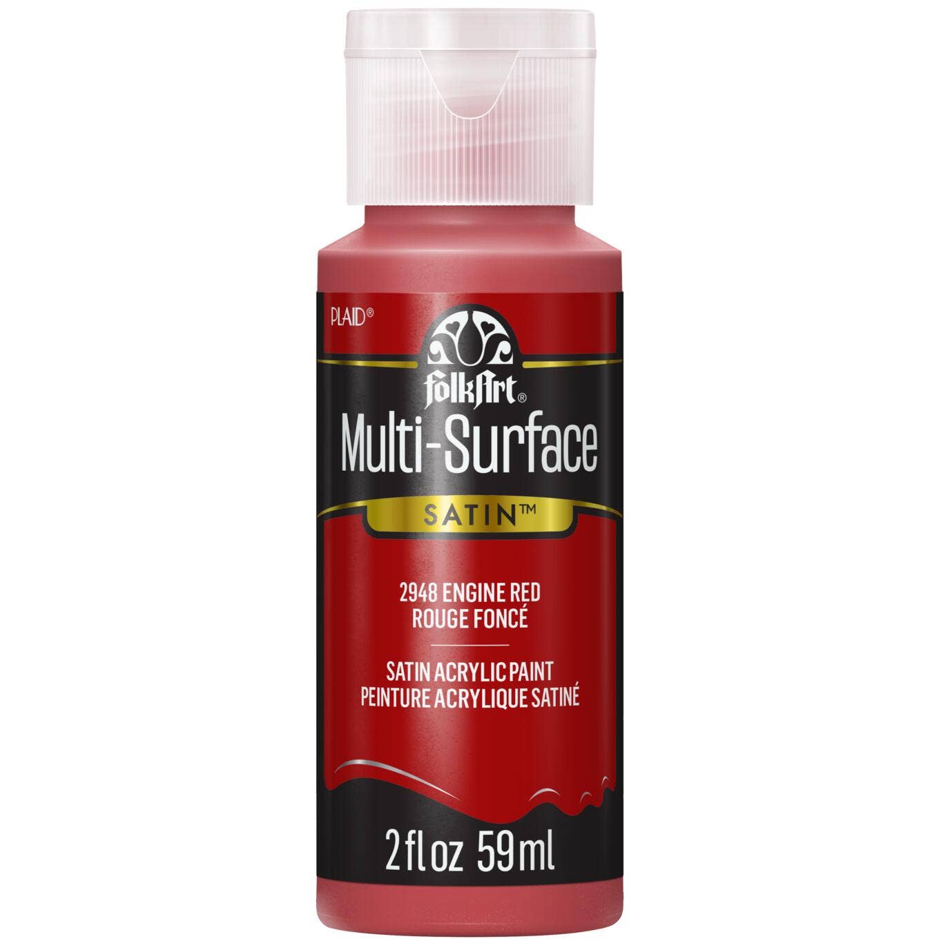 FolkArt ® Multi-Surface Satin Acrylic Paint - 2 oz: Engine Red