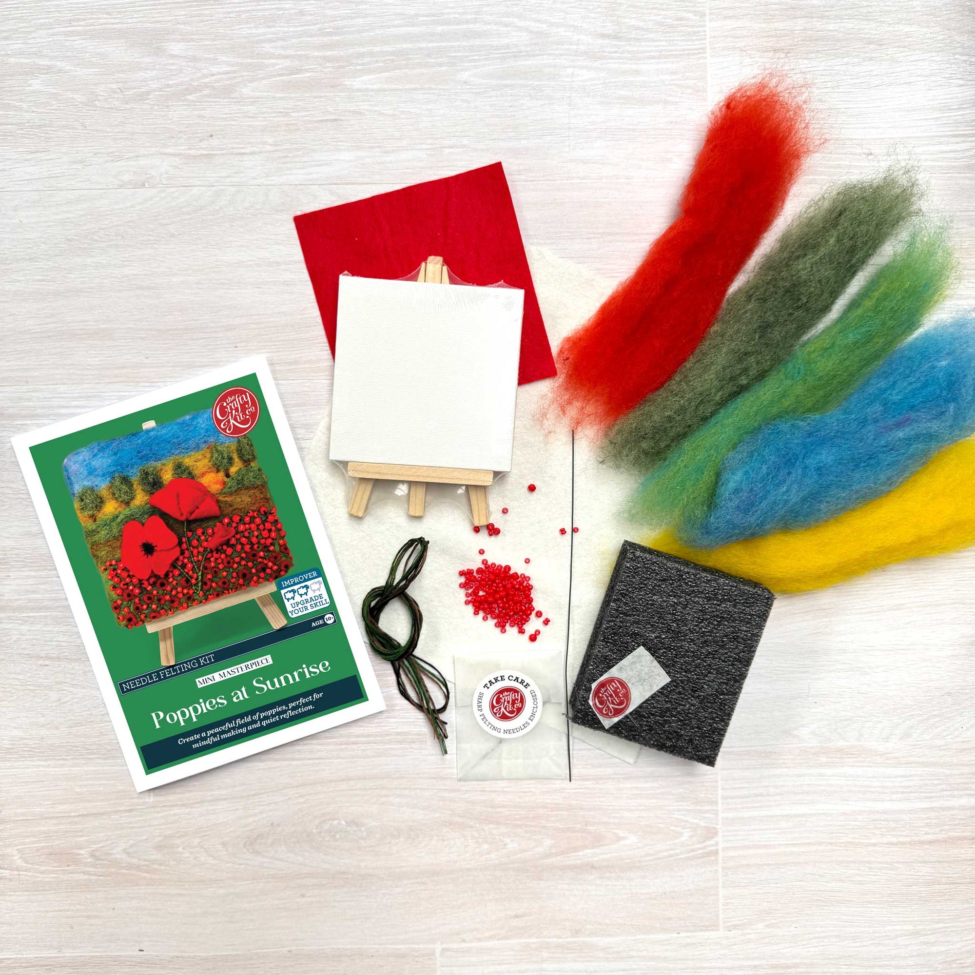Mini Masterpiece: Poppies at Sunrise Needle Felt Kit