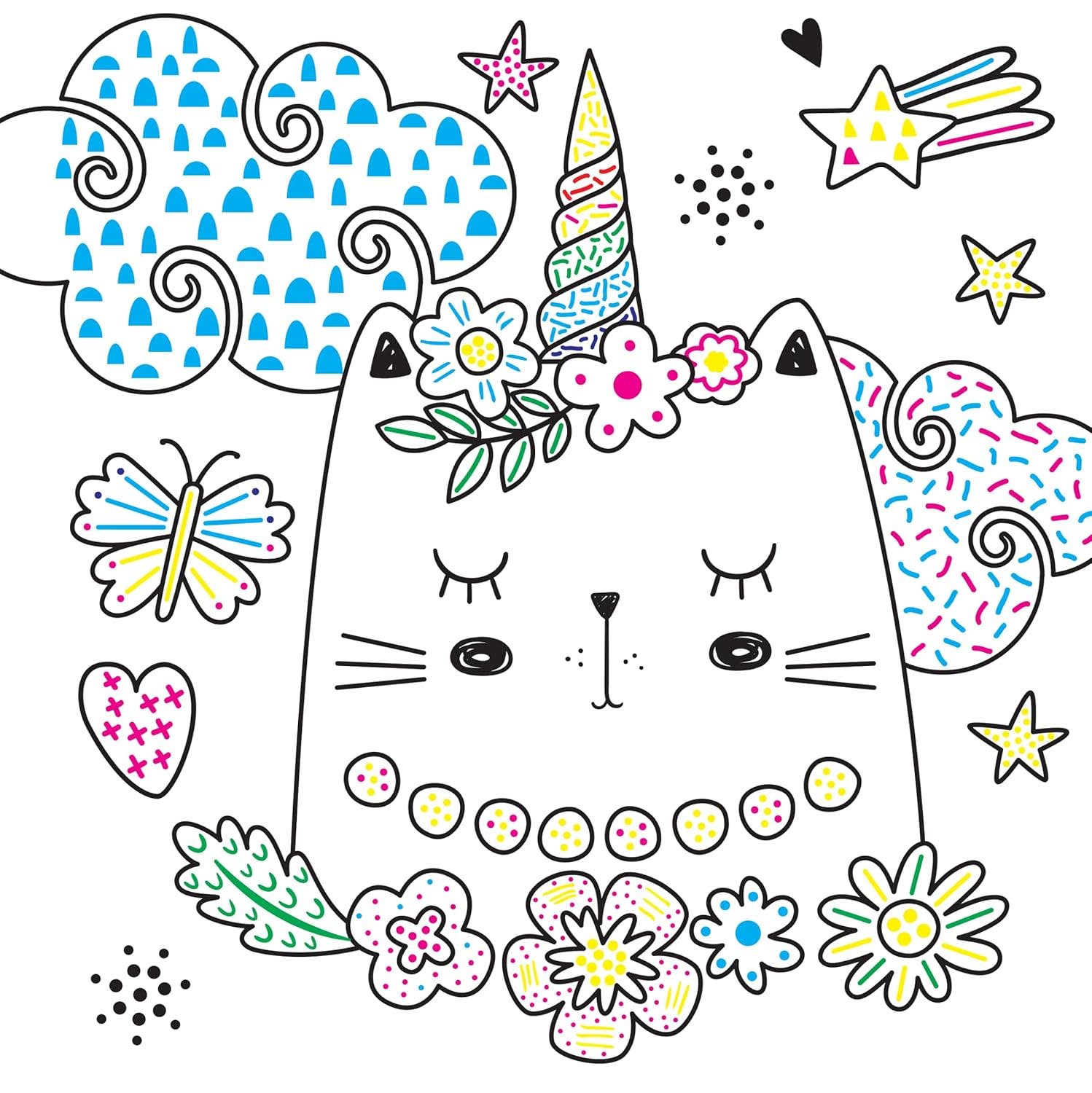 Easy and Fun Paint Magic with Water: Caticorns - Kid's Book