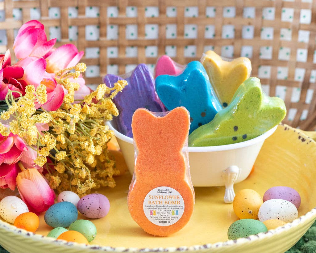 Easter Bunny Bath Bombs - Made in the USA: Sunflower (Orange)