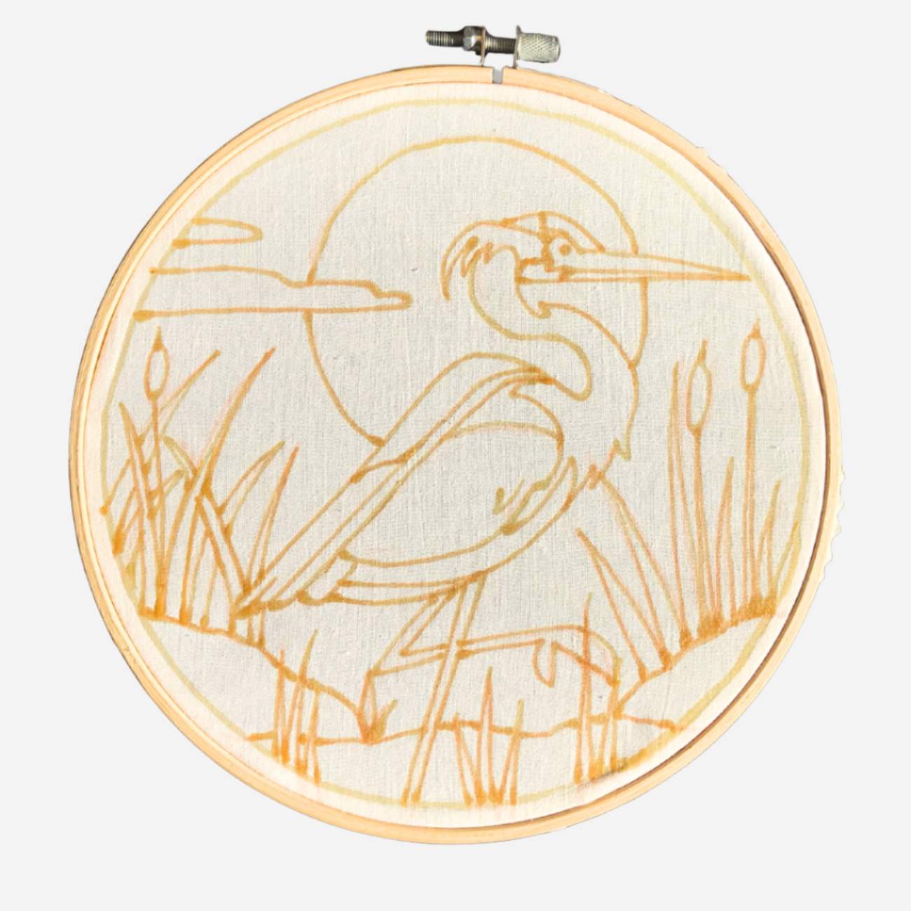 River Heron | Batik Craft Kit | Hand-Waxed DIY Art Kit UK: Batik Kit