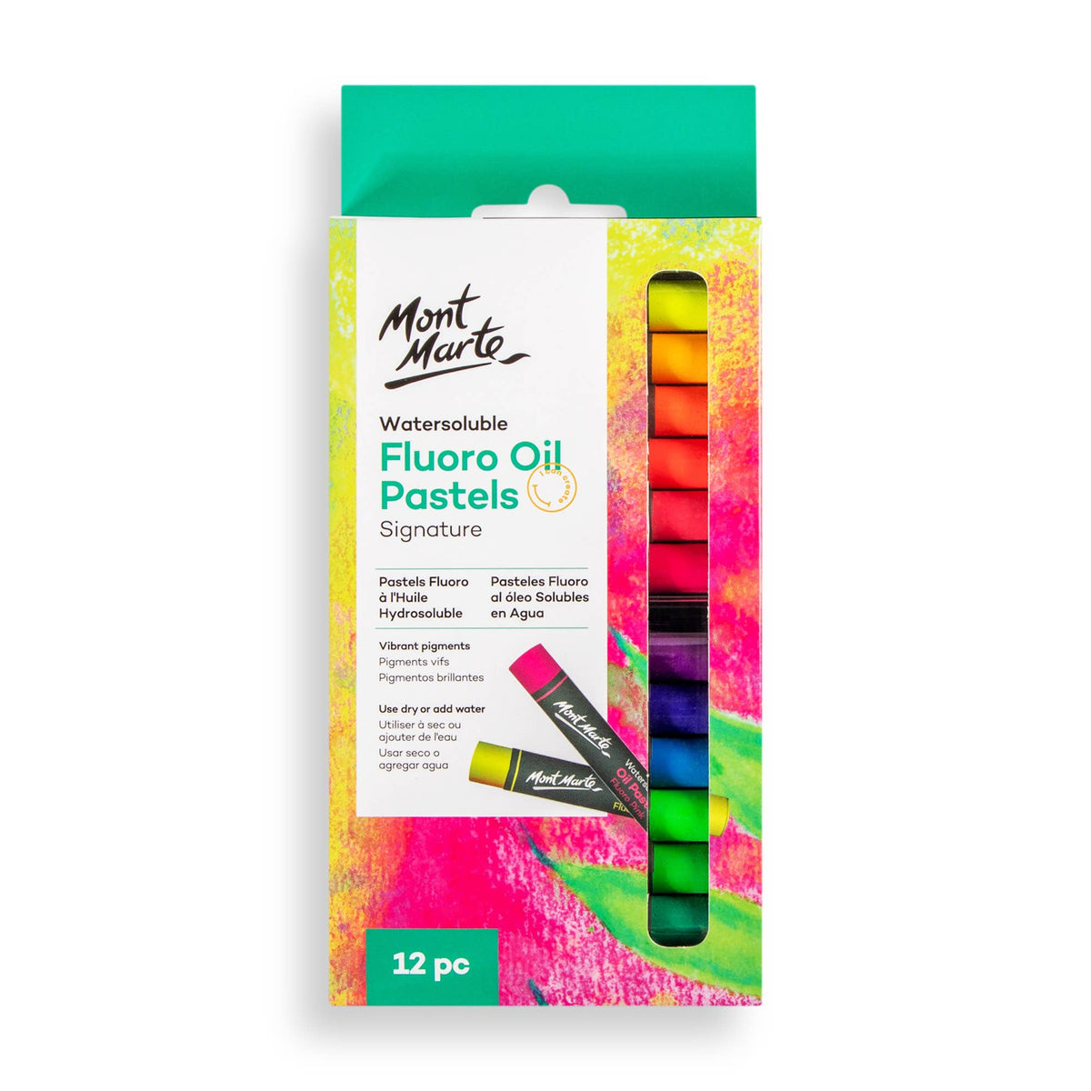 Watersoluble Fluoro Oil Pastels Signature 12pc