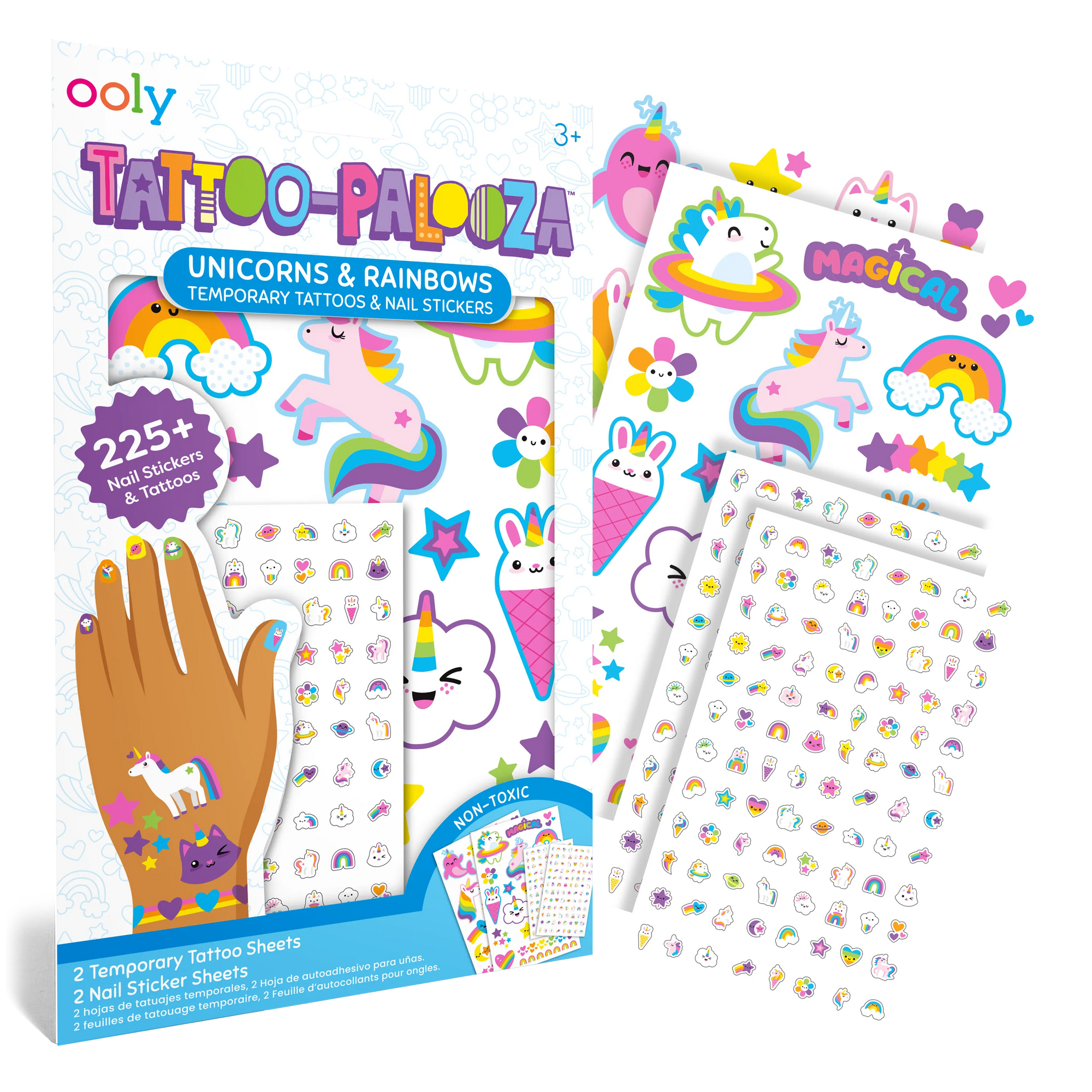 Tattoo Palooza: Temporary Tattoos &amp; Nail Stickers - Unicorns