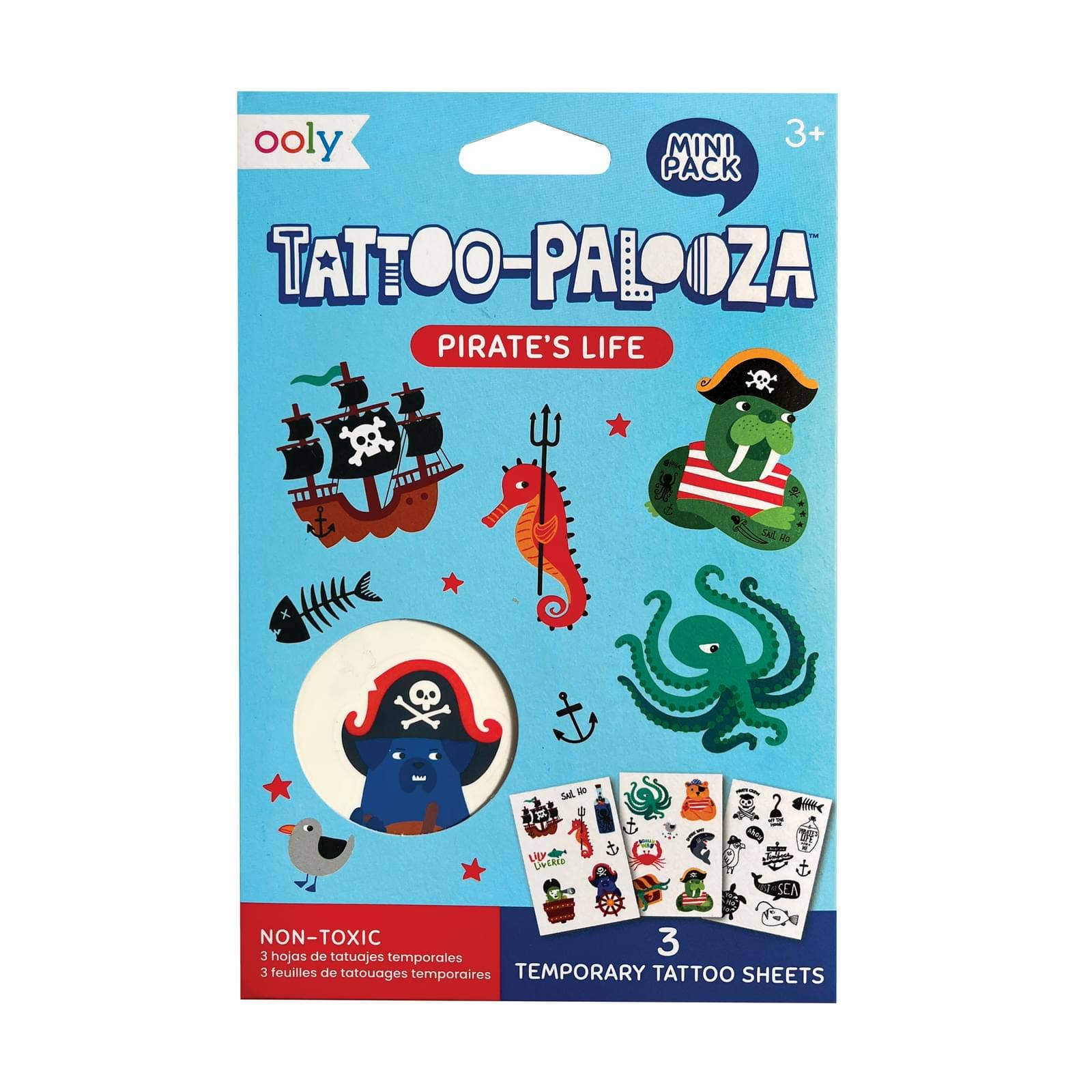 Tattoo Palooza: Mini Temporary Tattoos - Pirate's Life (3 Sh