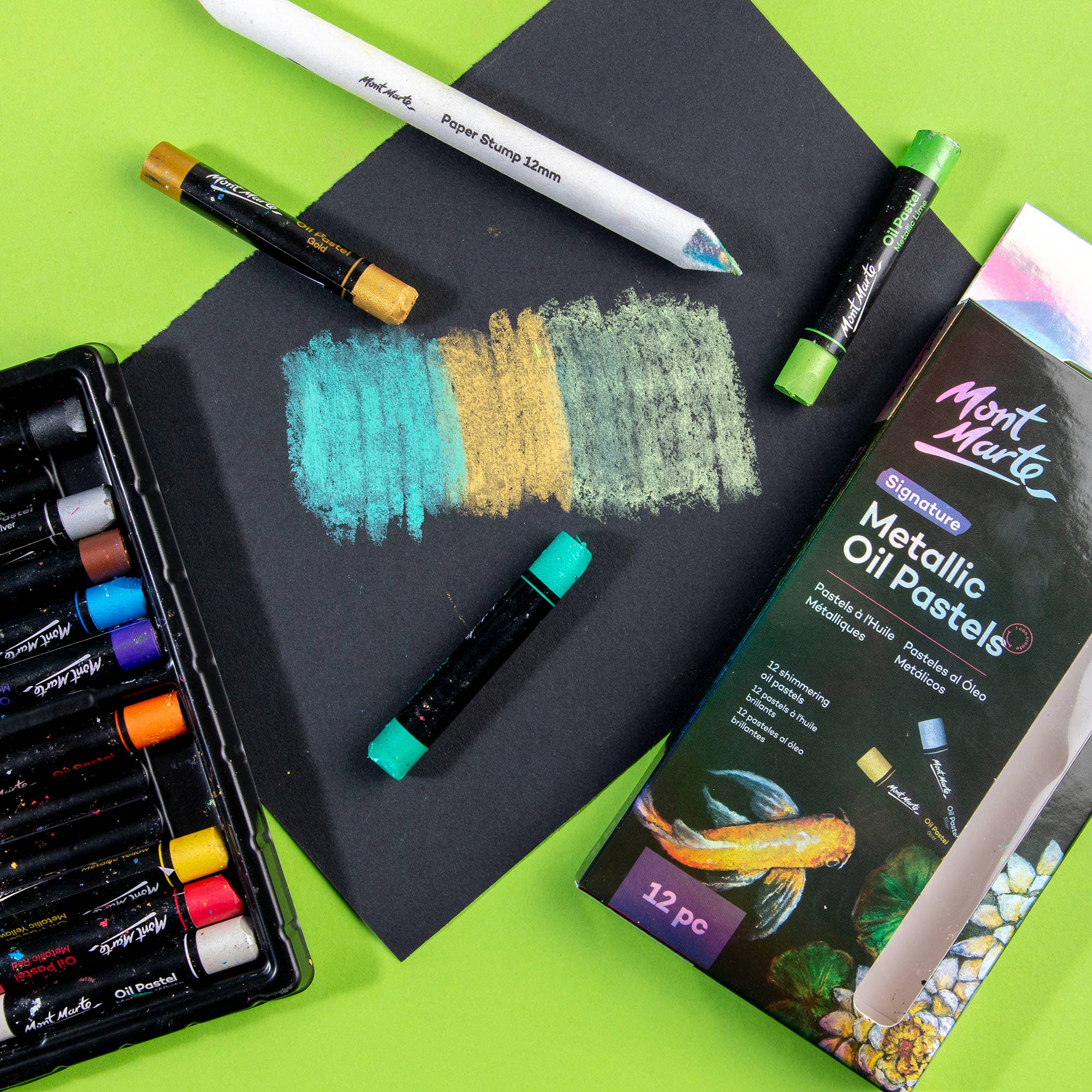 Metallic Oil Pastels Signature 12pc