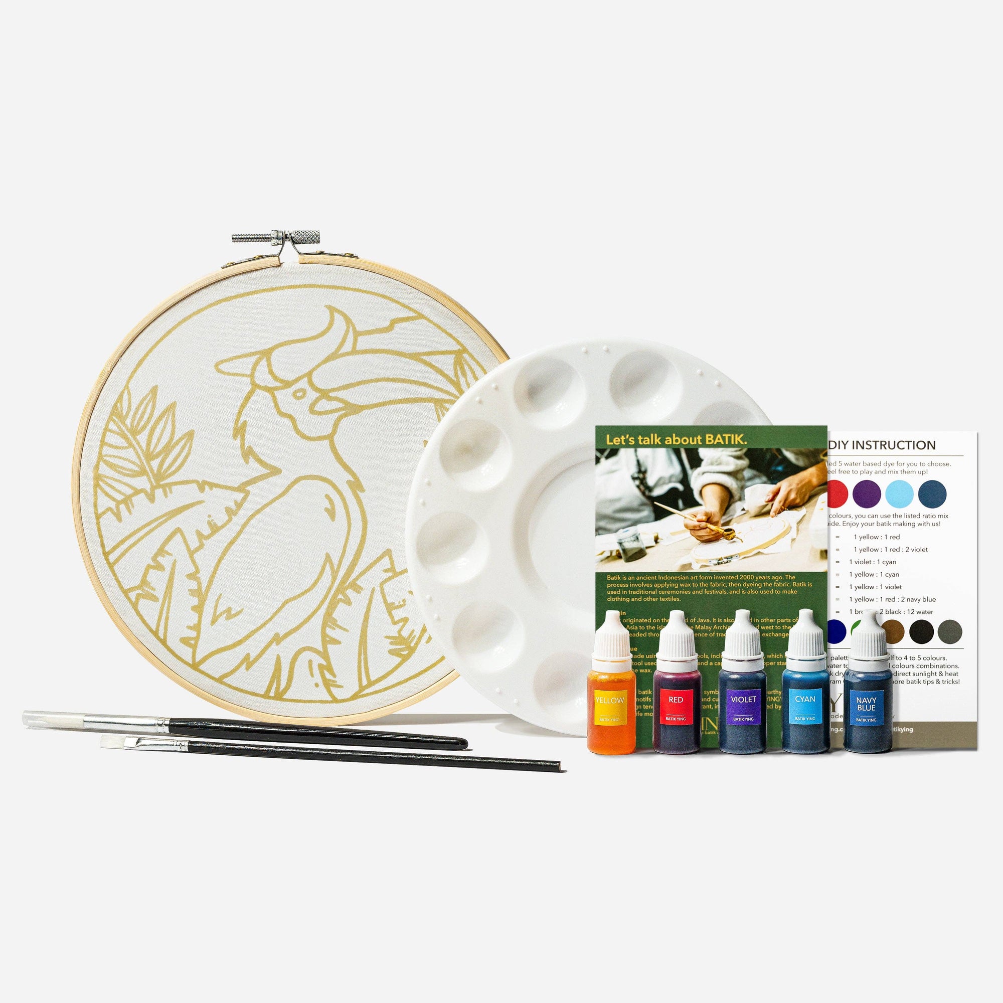 Rhinoceros Hornbill | Batik Craft Kit | Hand-Waxed DIY Art Kit UK: Batik Kit