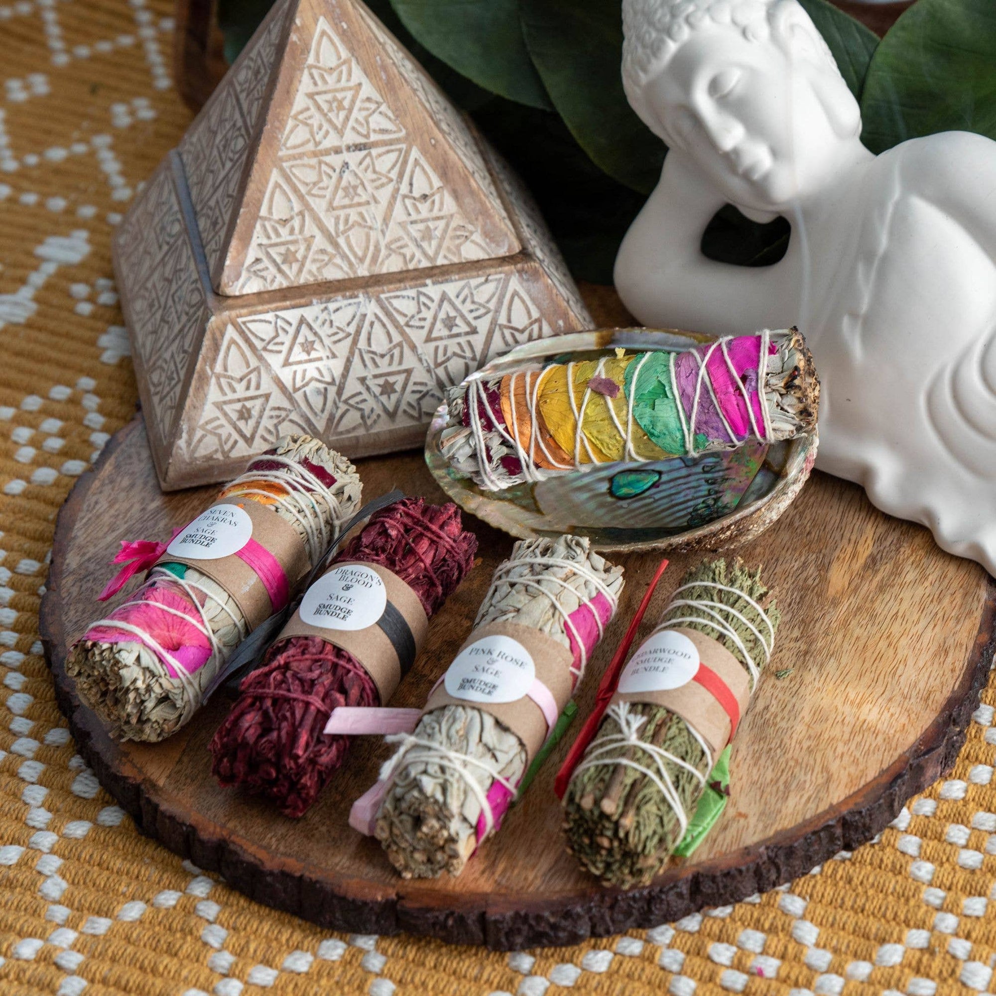 White Sage and Rose Bundles Chakra: Sage/Purple