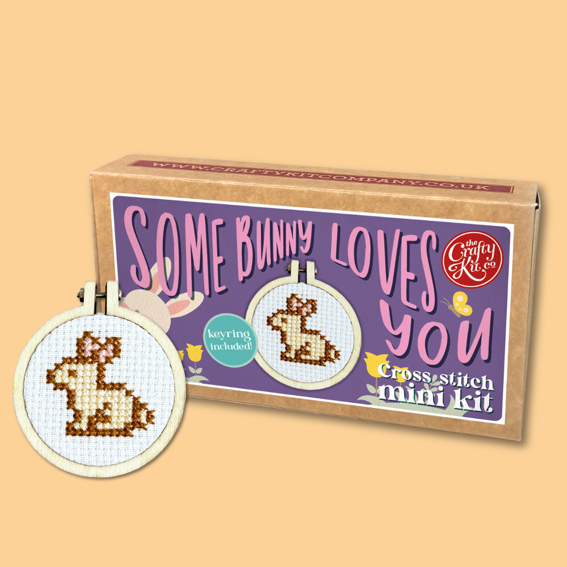 Some Bunny Loves You! Mini Matchbox Cross Stitch Kit