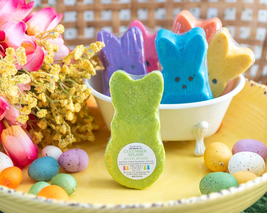 Easter Bunny Bath Bombs - Made in the USA: Cucumber Splash (Green)