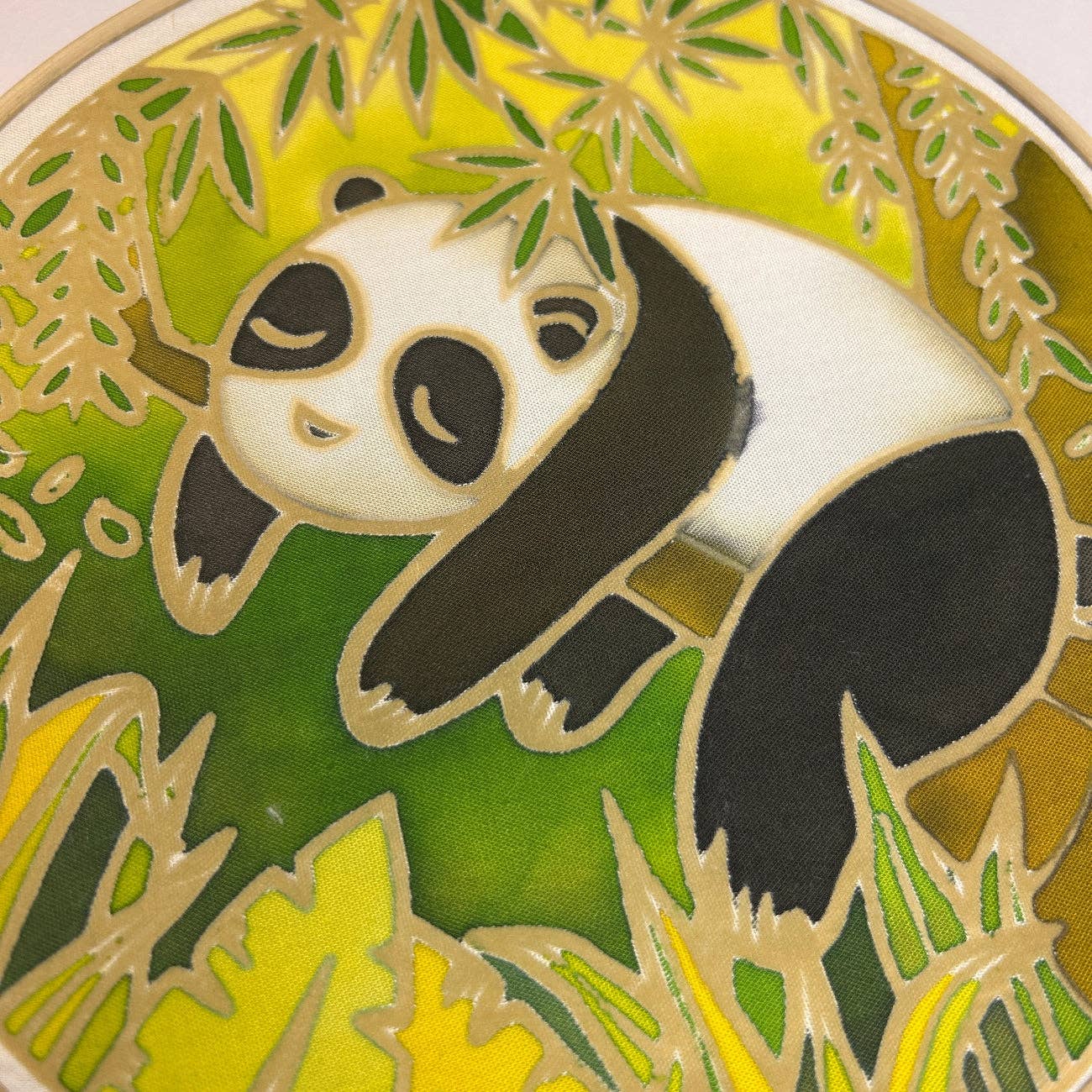Sleepy Panda | Batik Craft Kit | Hand-Waxed DIY Art Kit UK: Batik Kit