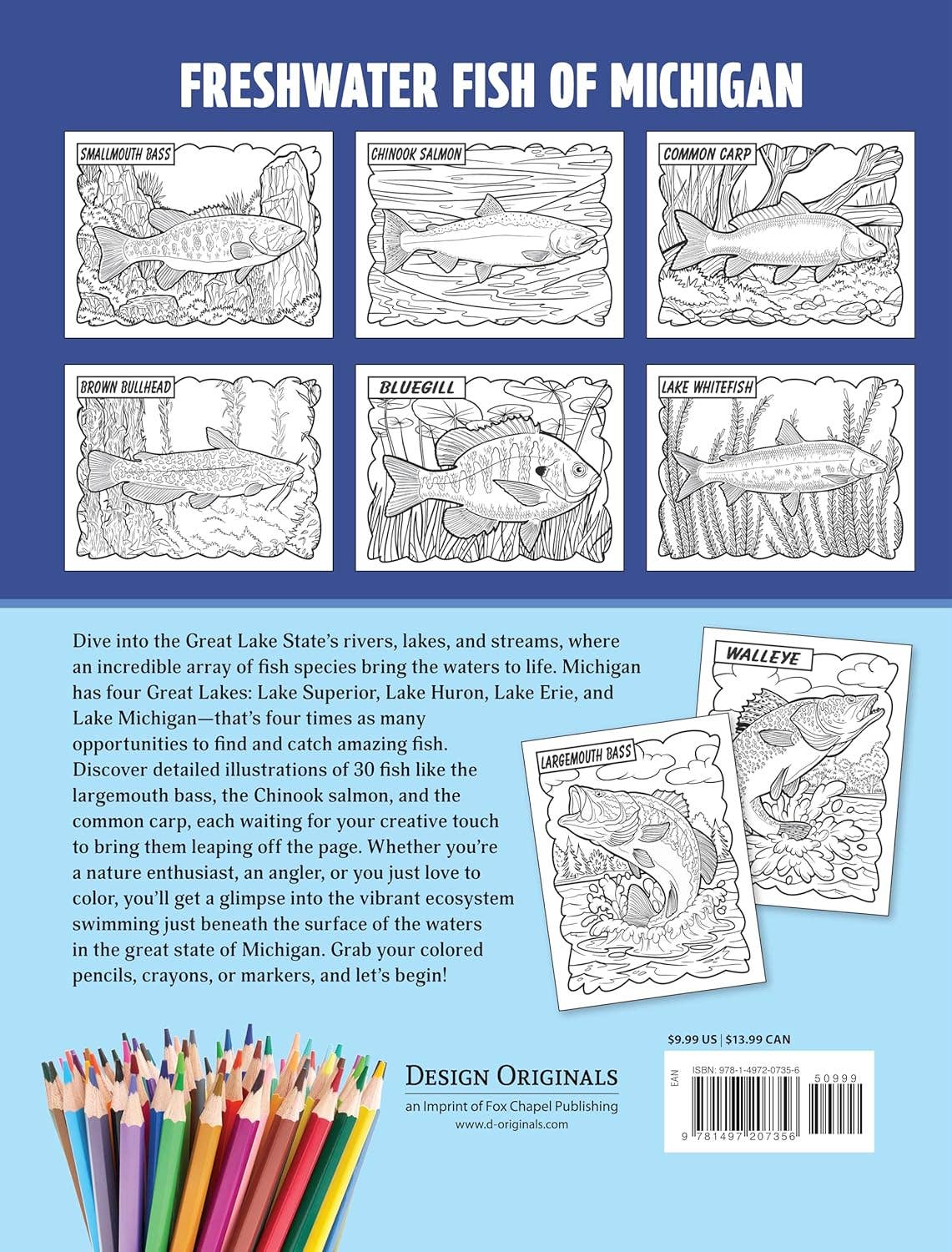 Freshwater Fish of Michigan Coloring Book
