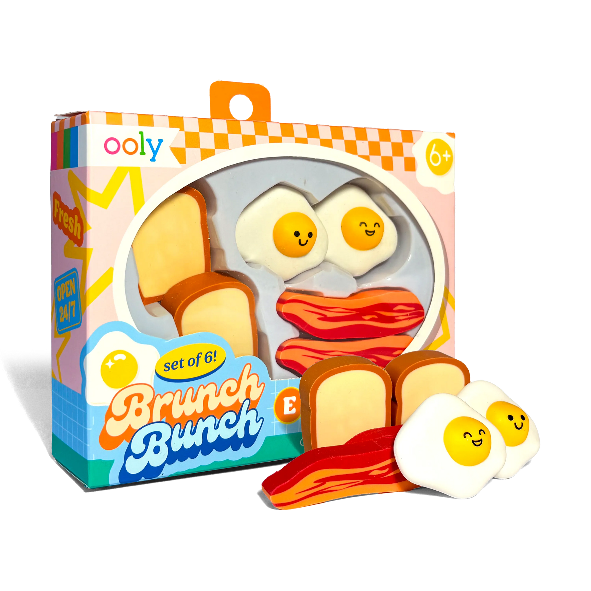 Brunch Bunch Breakfast Erasers - Set of 6