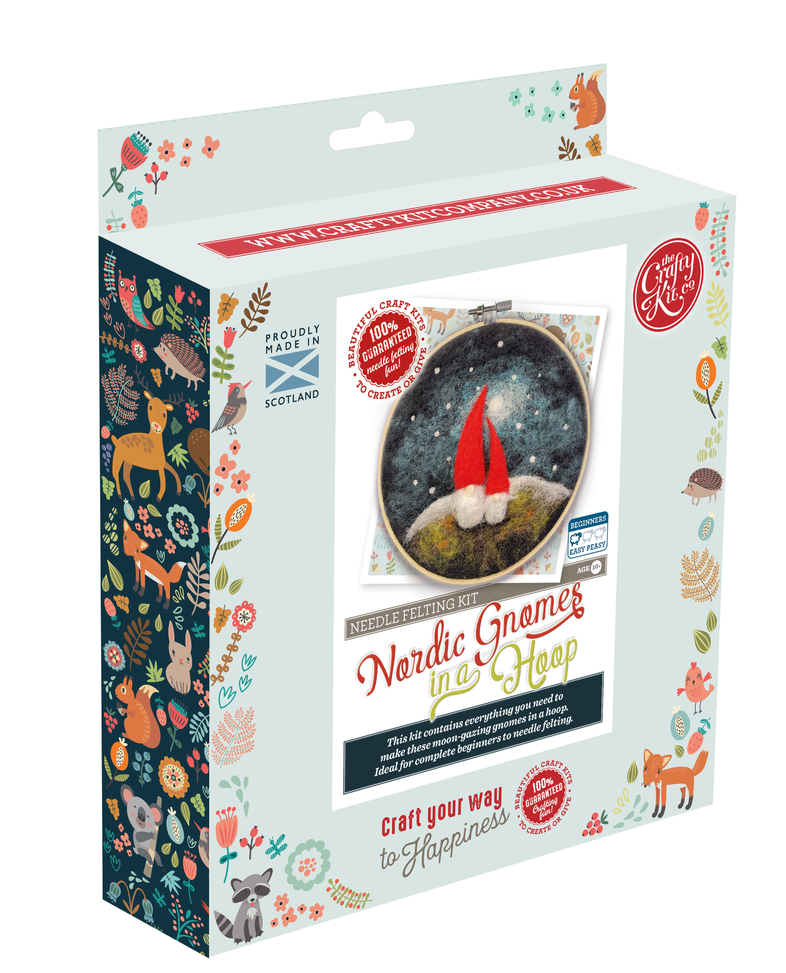 Nordic Gnomes in a Hoop Needle Felting Kit