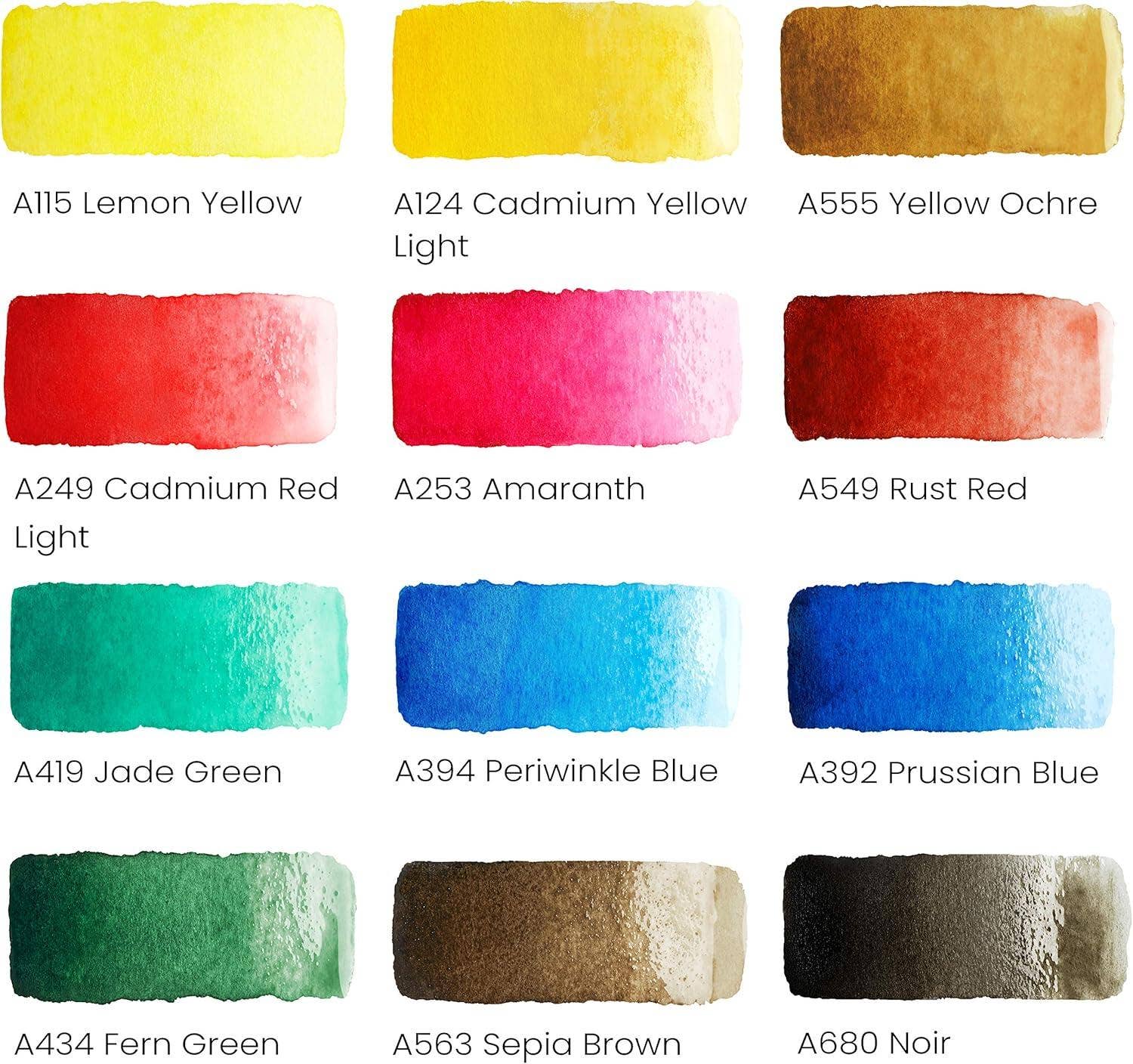 Arteza® Watercolor Paint Half-Pans Set, 12 pc.