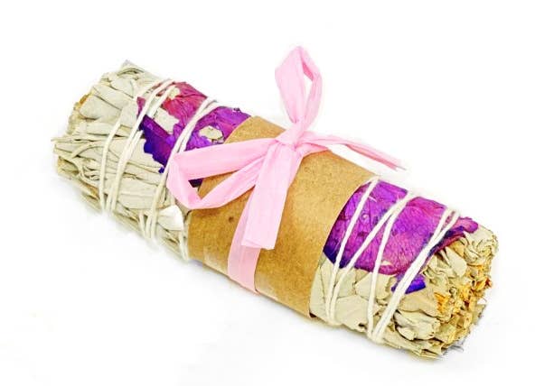 White Sage and Rose Bundles Chakra: Sage/Purple