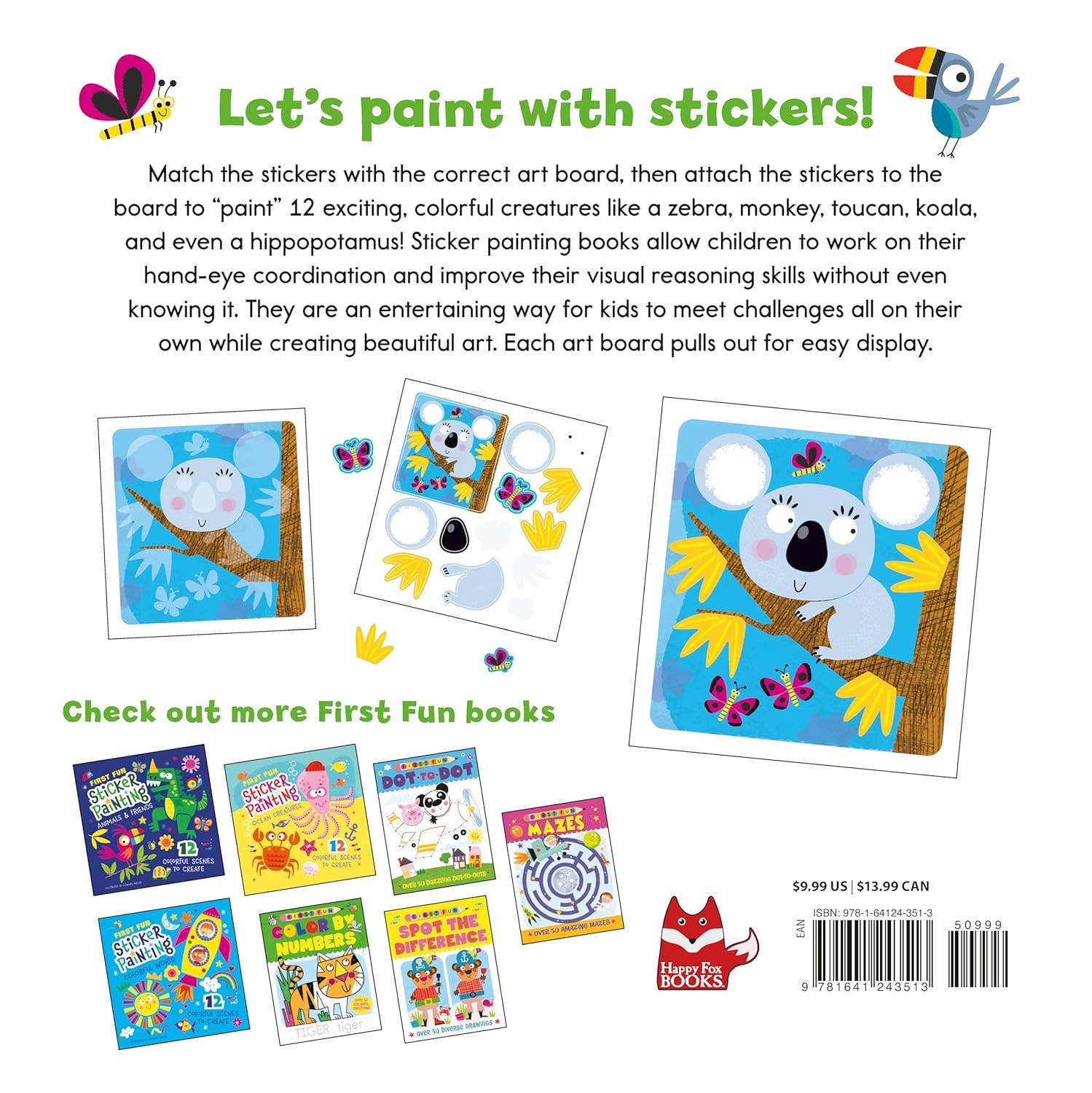 First Fun Sticker Painting:  WILD ANIMALS