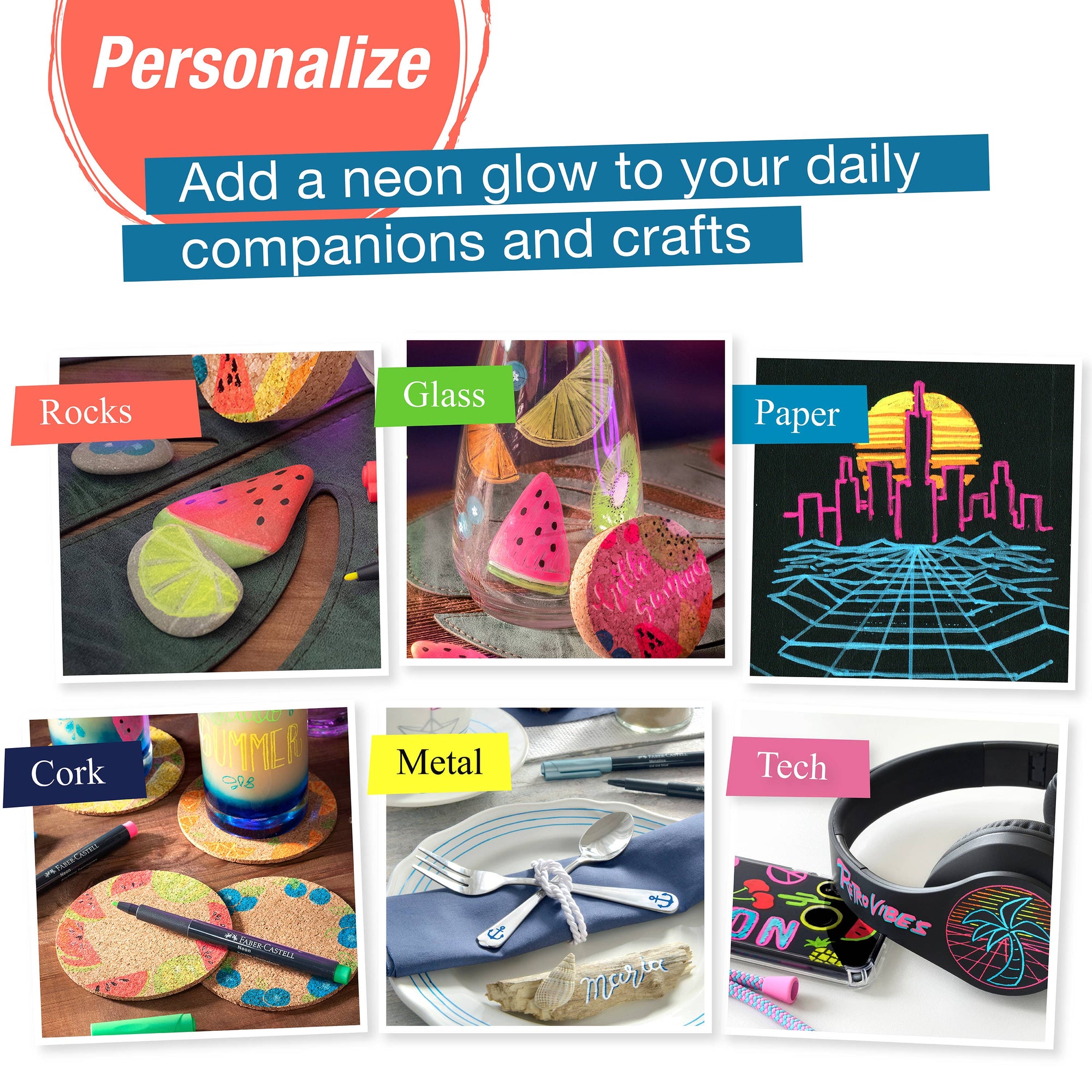 Multi-Surface Creative Markers Neon Set of 6