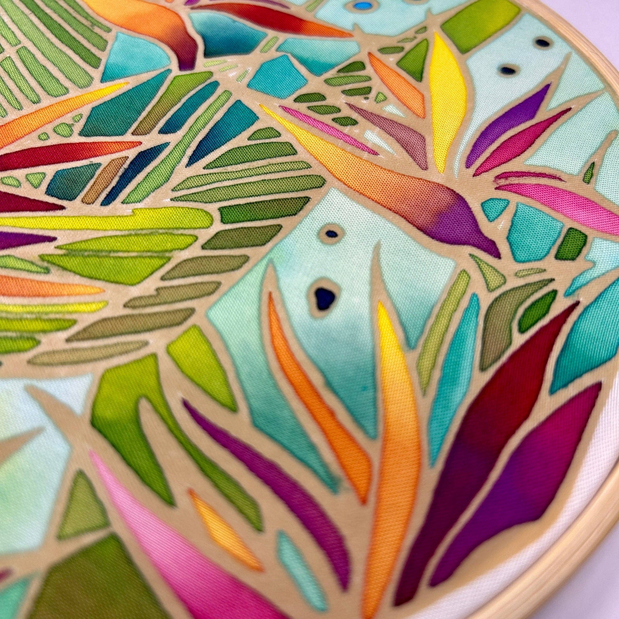 Bird of Paradise | Batik Craft Kit | Hand-Waxed DIY Art Kit UK: Batik Diy Kit