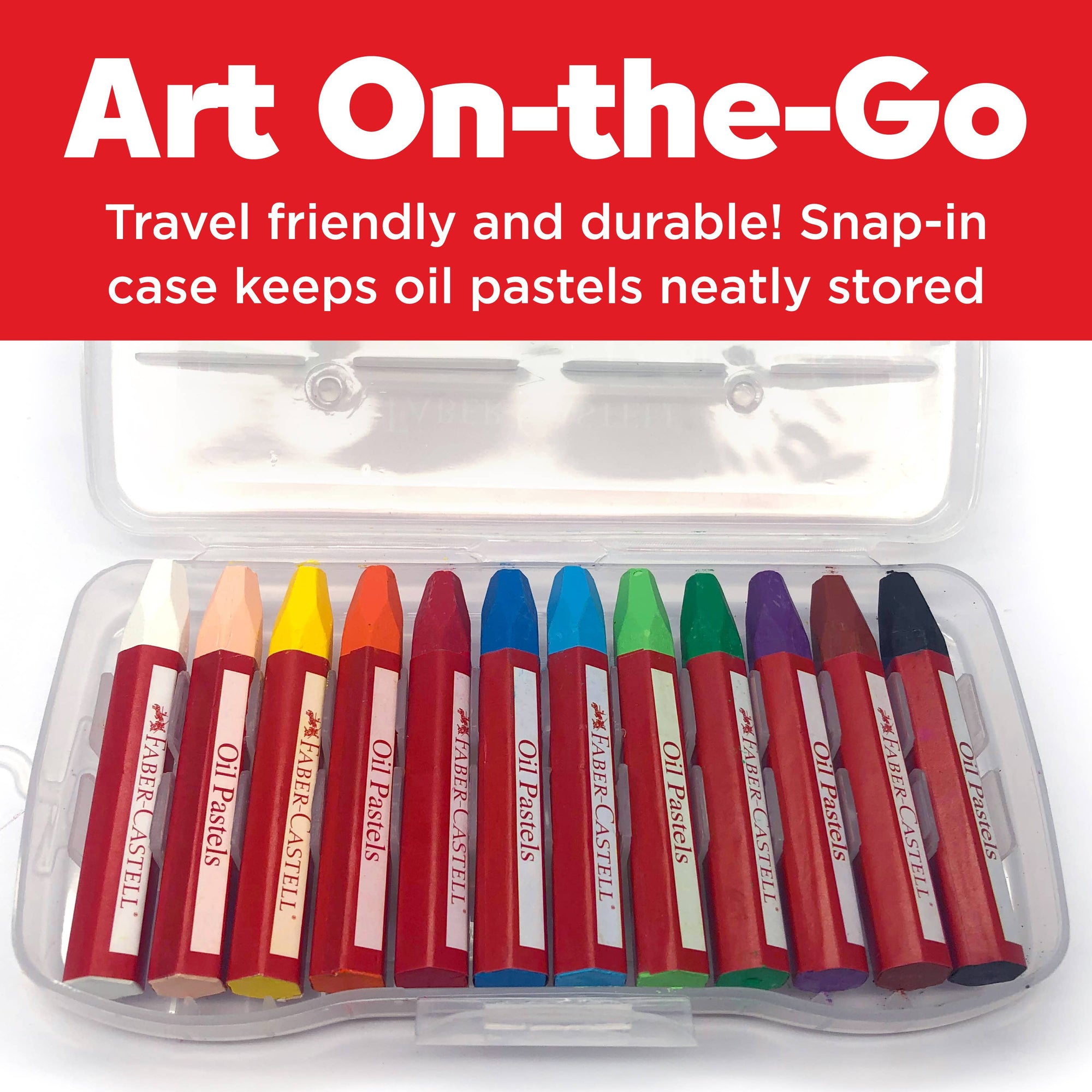 12 Oil Pastels in Storage Case