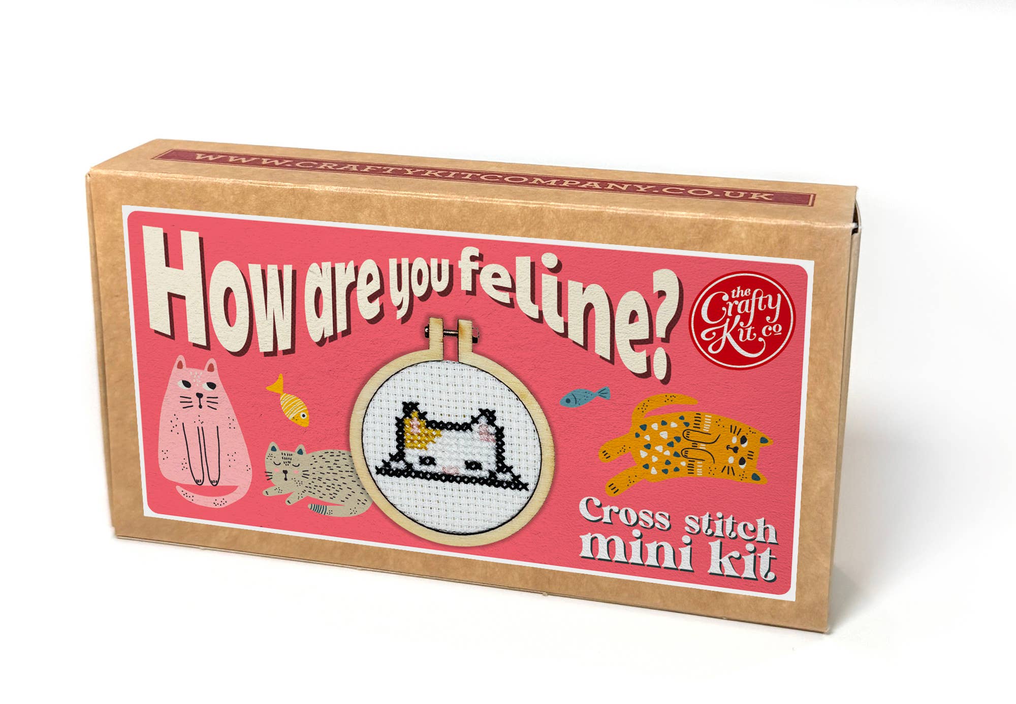 &#39;How Are You Feline?&#39; Mini Matchbox Cross Stitch Kit