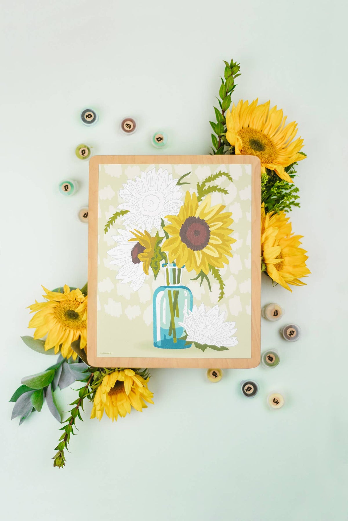 Sunflowers in Vase (Yellow) PBN Kit