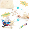 3D Wooden Puzzle with Paint Kit: Swing Boat