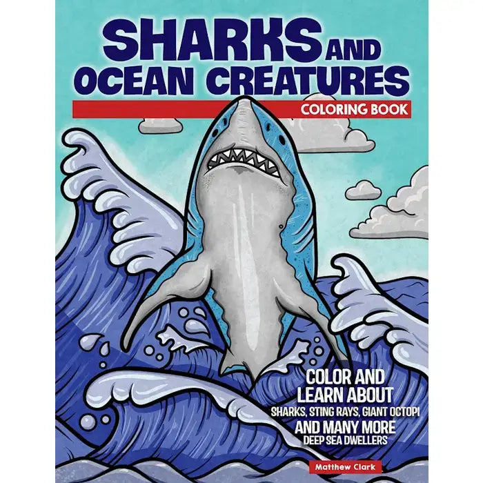 Sharks and Ocean Creatures Coloring Book