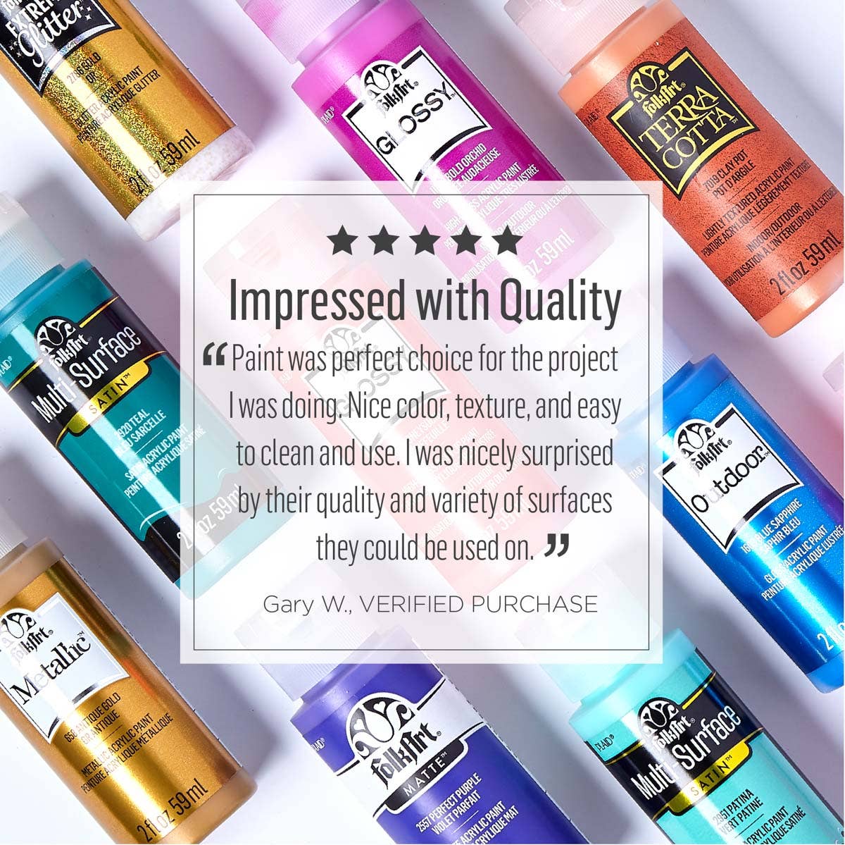 Matte Acrylic Paint Set of 12 Colors: Festival