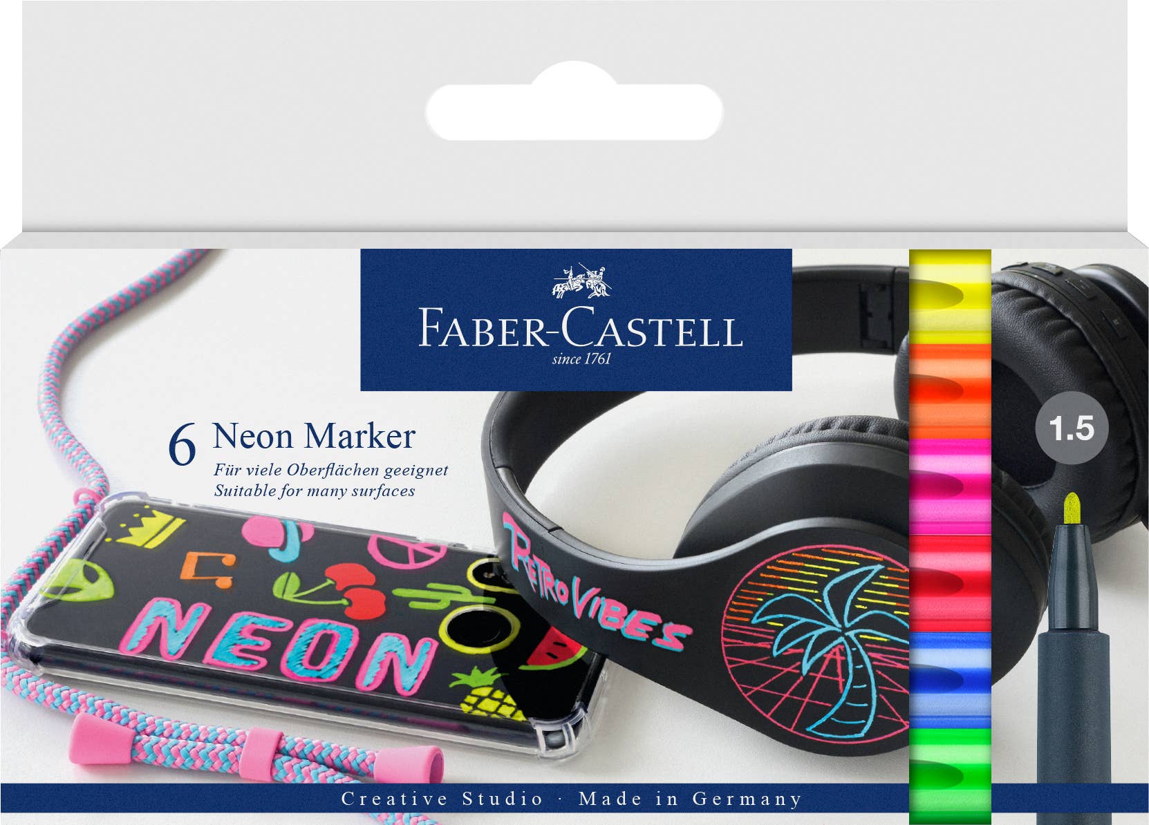 Multi-Surface Creative Markers Neon Set of 6